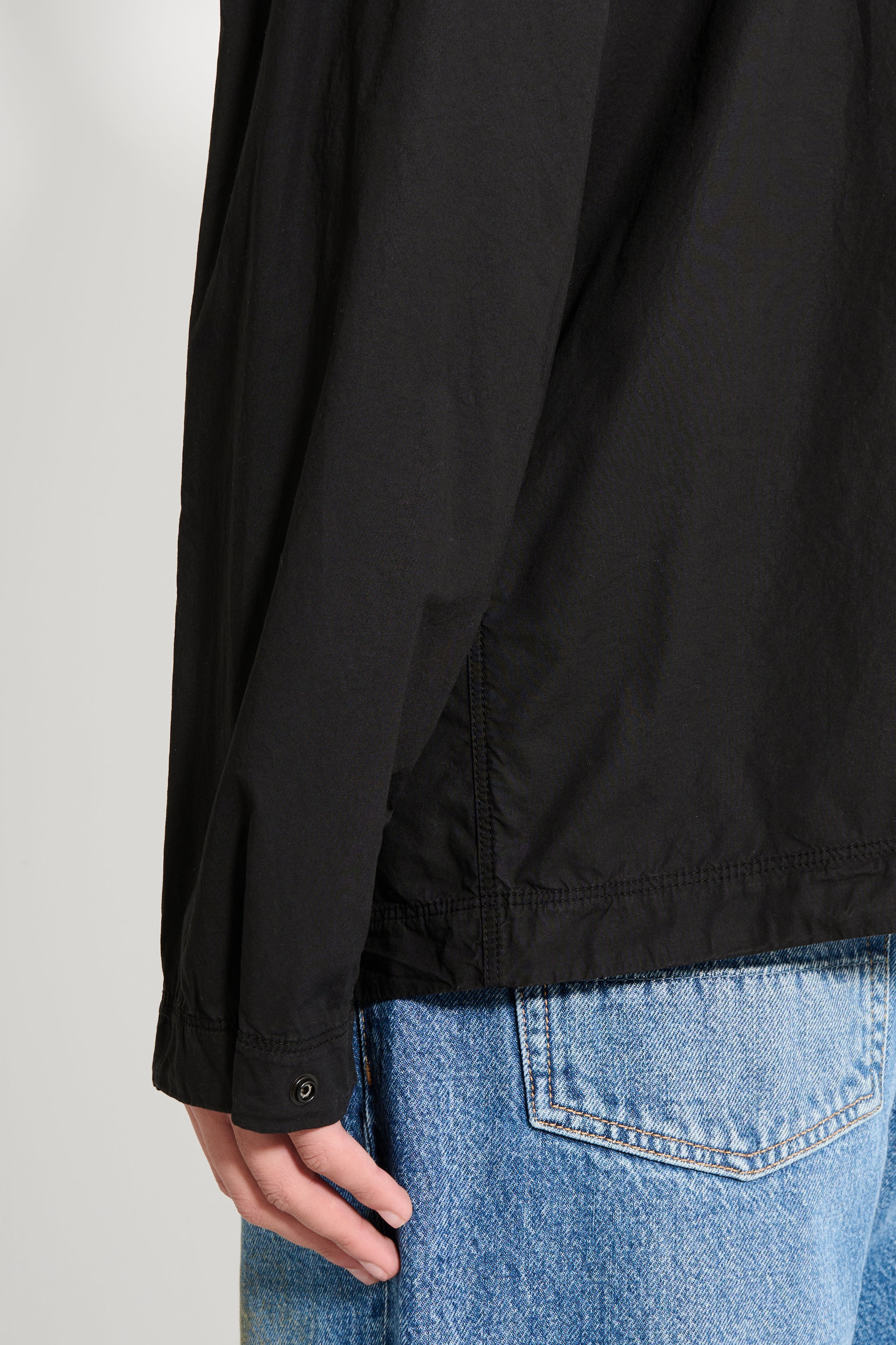 Stone Island Cotton Overshirt Black