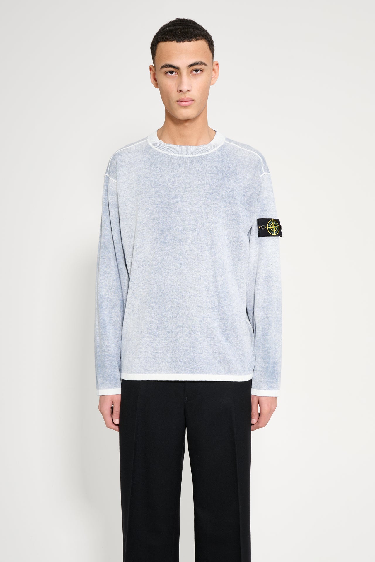 Stone Island Reversible Crew Neck Sweater Dark Blue