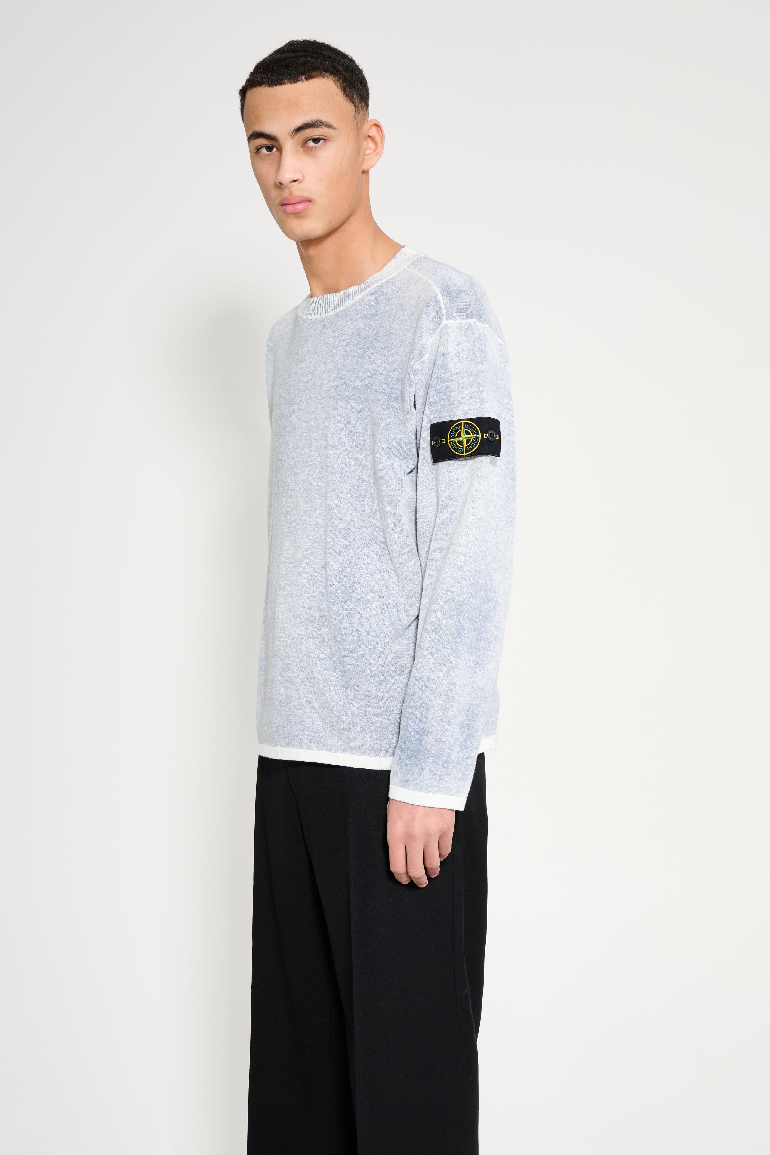 Stone Island Reversible Crew Neck Sweater Dark Blue