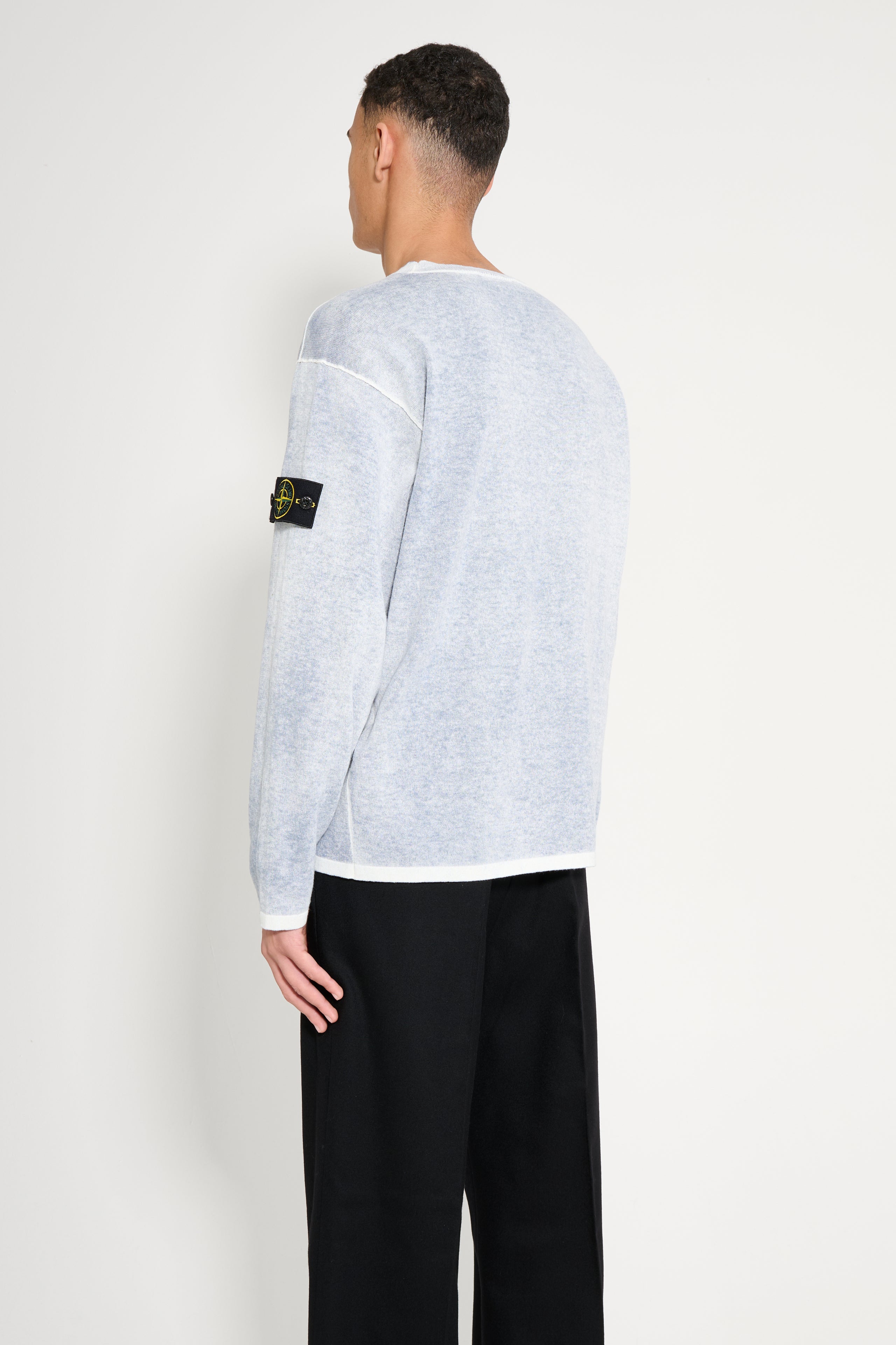 Stone Island Reversible Crew Neck Sweater Dark Blue