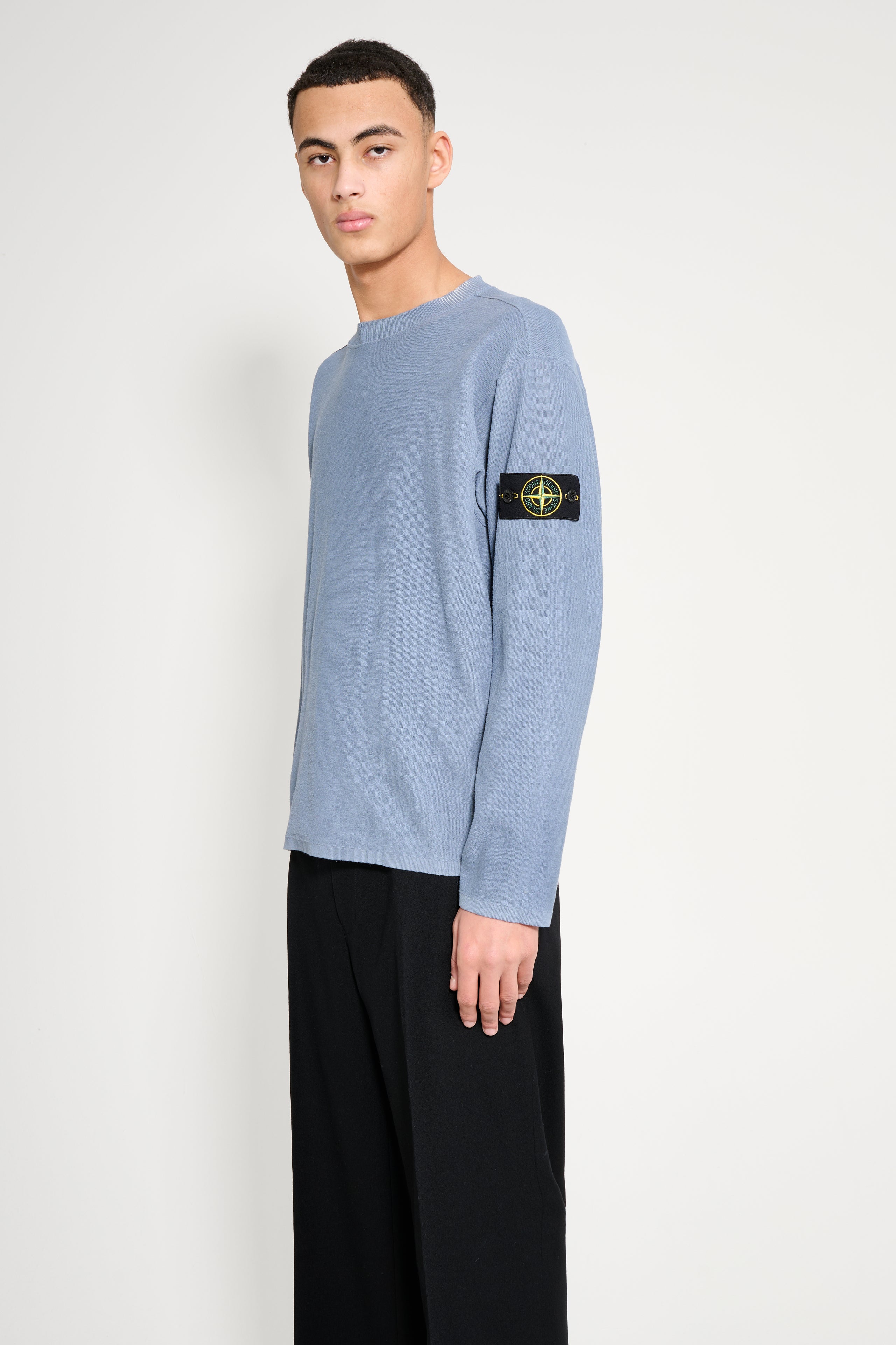 Stone Island Reversible Crew Neck Sweater Dark Blue