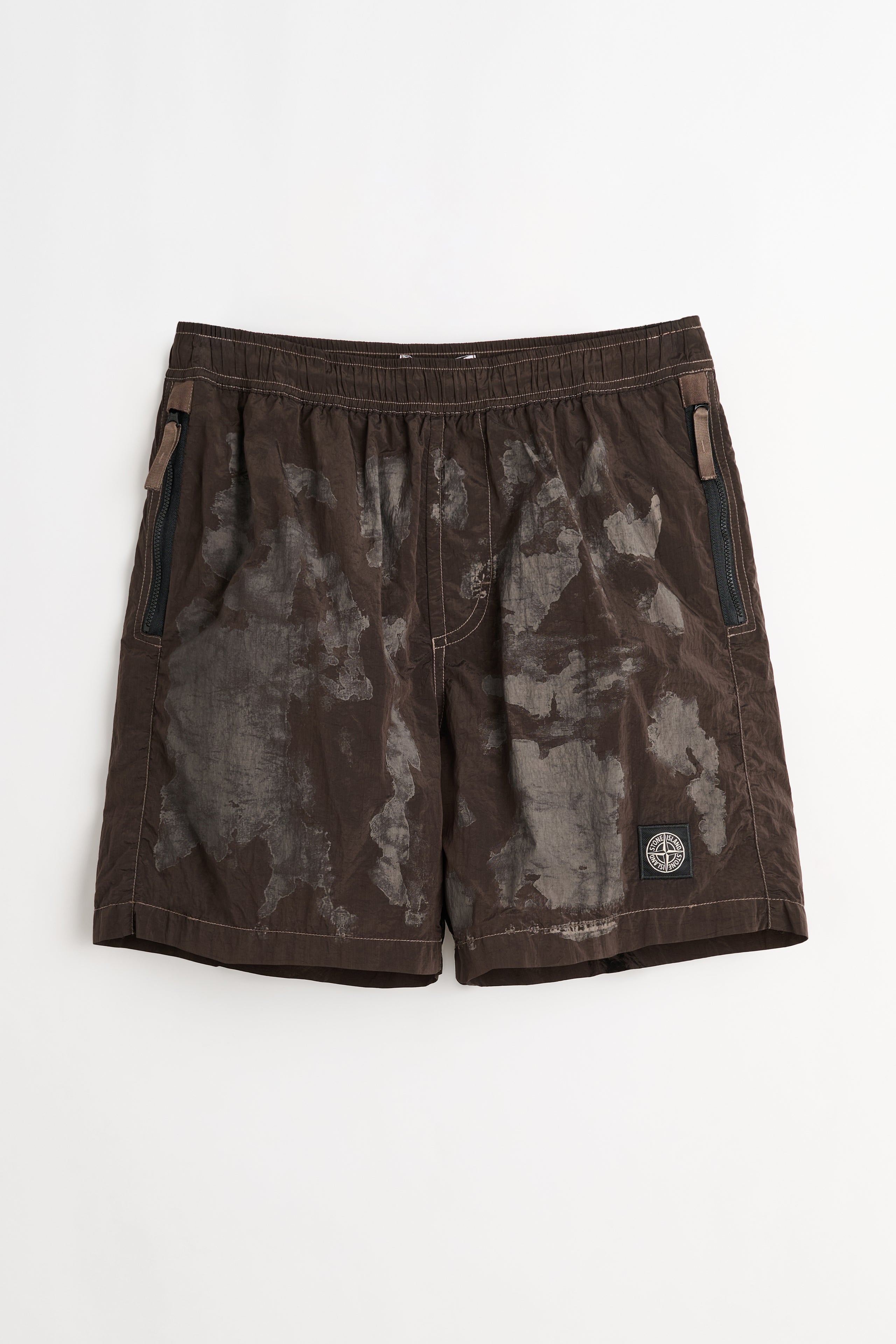 Stone Island Camo Shorts Military Green