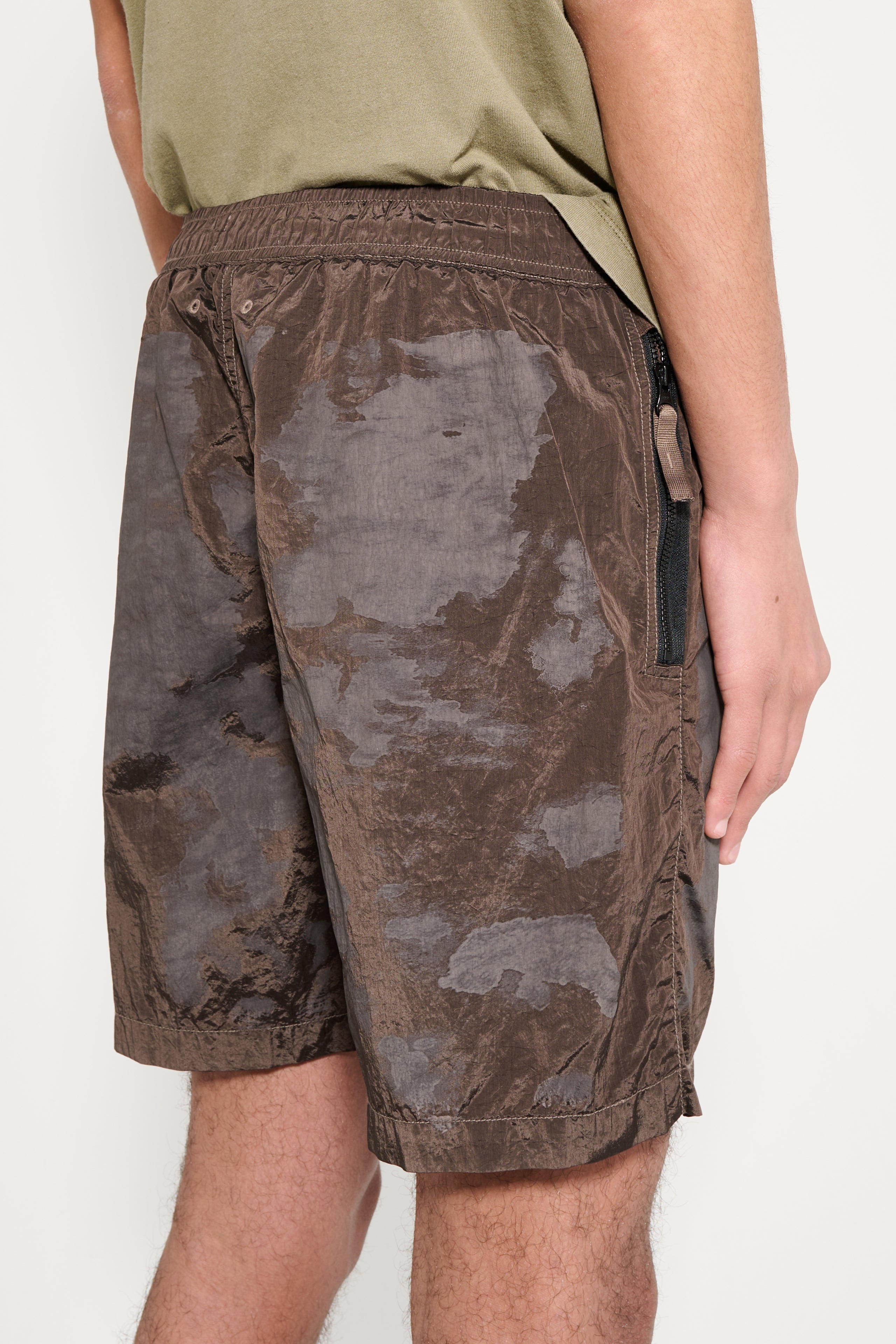 Stone Island Camo Shorts Military Green