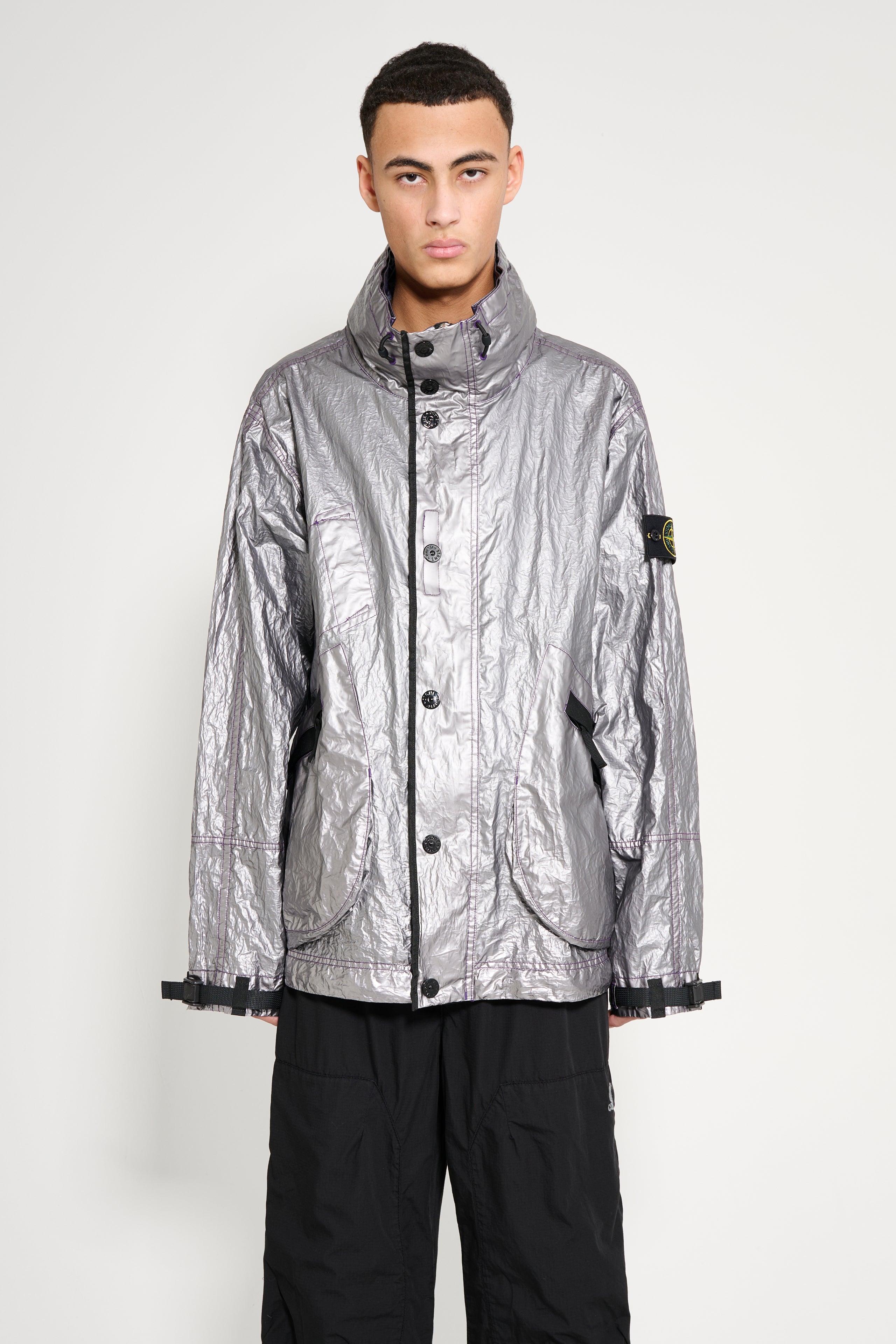 Stone Island Metal-Cover Jacket Silver / Lavender