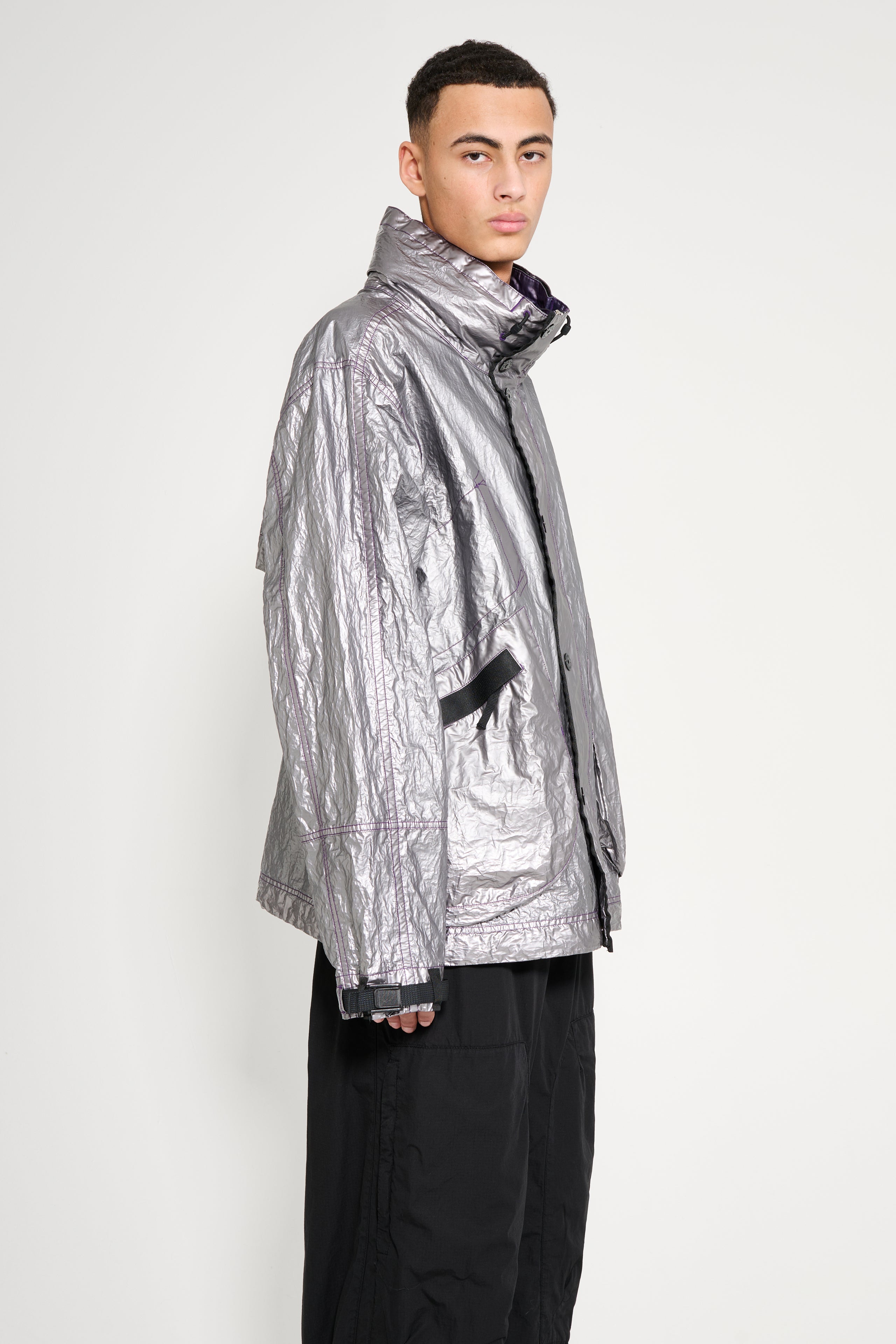 Stone Island Metal-Cover Jacket Silver / Lavender