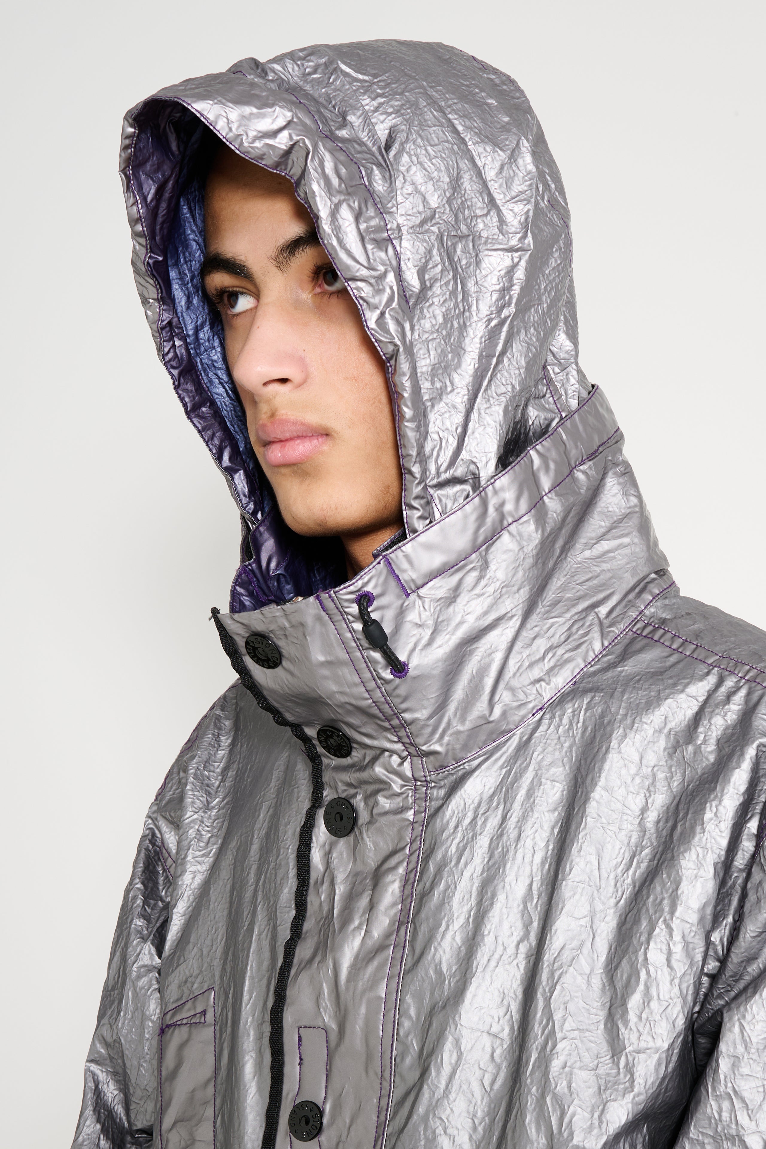 Stone Island Metal-Cover Jacket Silver / Lavender