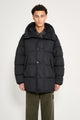 Stone Island Garment Dyed Crinkled Reps NY Hooded Down Jacket Black