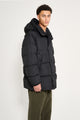 Stone Island Garment Dyed Crinkled Reps NY Hooded Down Jacket Black