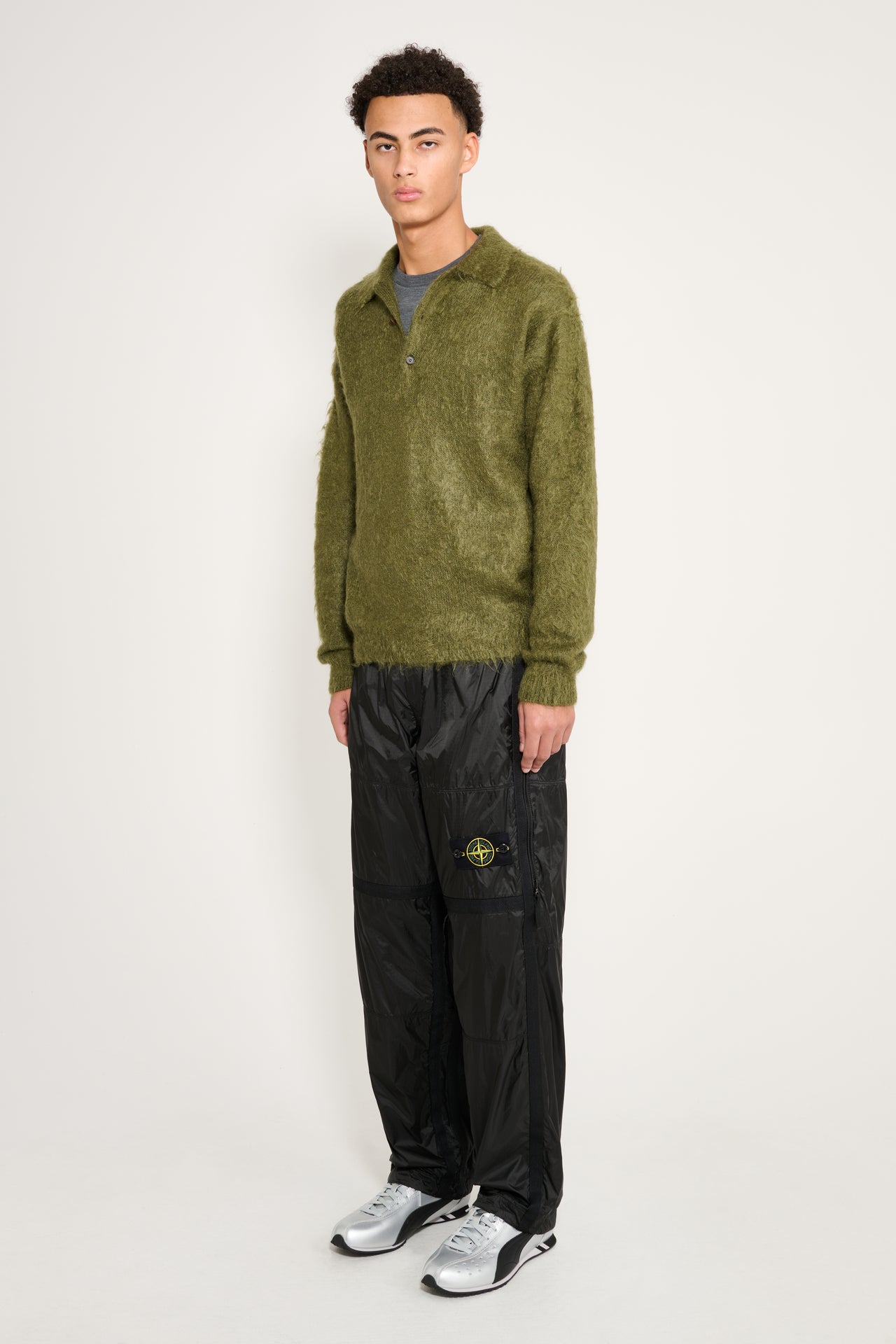 Stone Island Ripstop Light HT Nylon Joggers Lead Grey