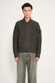Stone Island Pure Wool Jumper With Zip Pockets Military Green