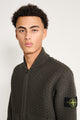 Stone Island Pure Wool Jumper With Zip Pockets Military Green
