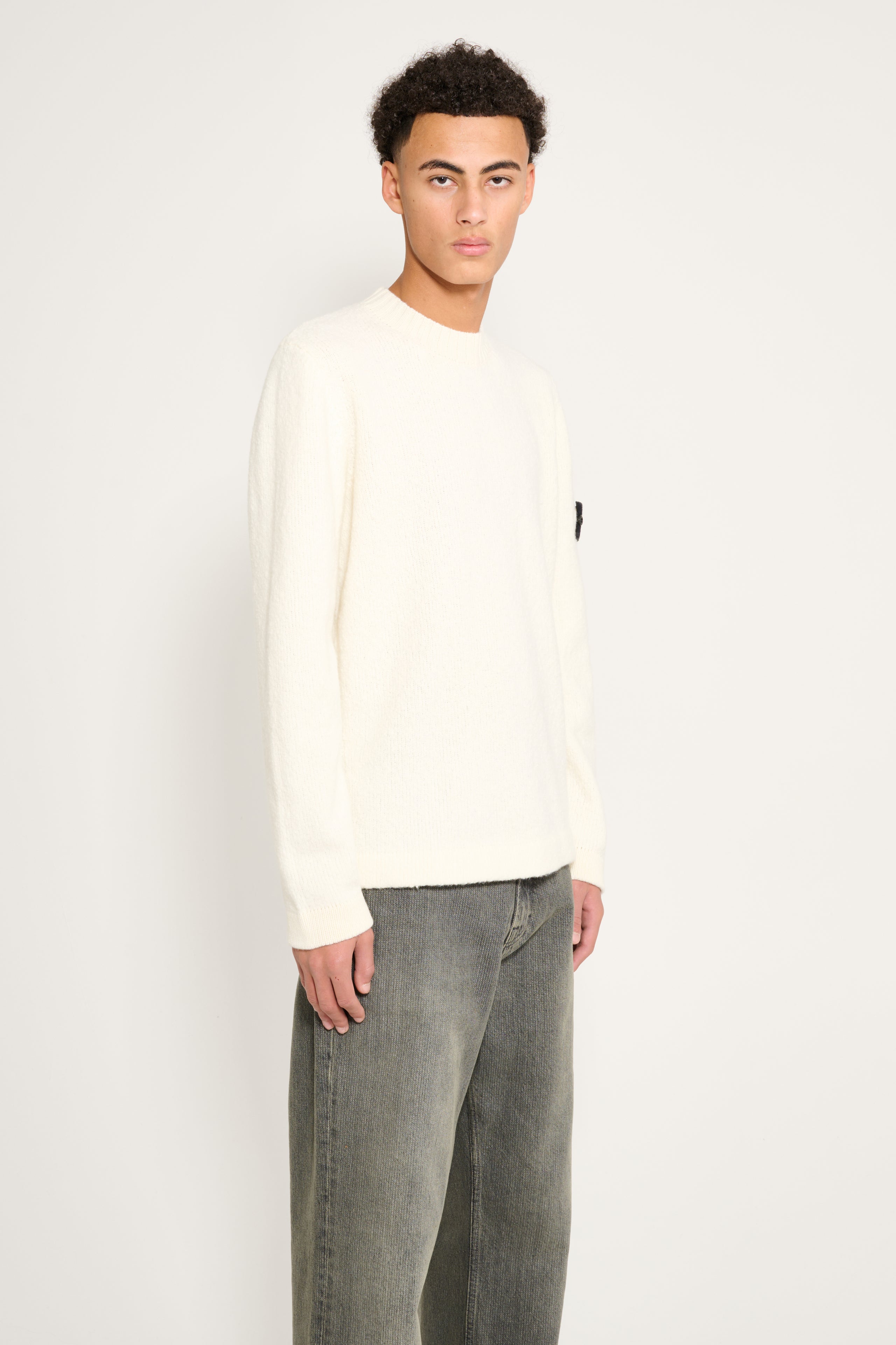 Stone Island Fancy Yarn Crewneck Ivory