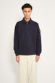 Stone Island Vanisé Brushed Heavy Cotton Jersey Polo Ink