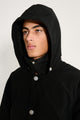 Stone Island Hooded Long Coat Compact Touch Poly-TC Black