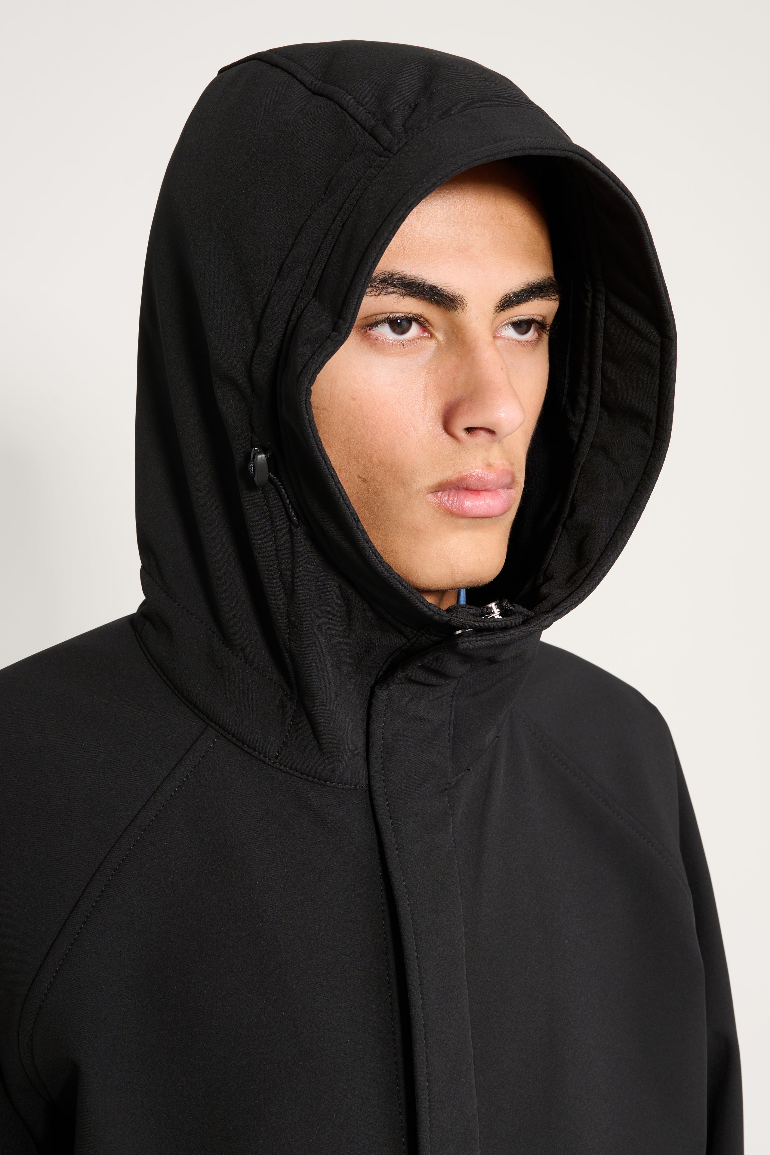 Stone Island Soft Shell-R e.dye Hooded Short Parka Black