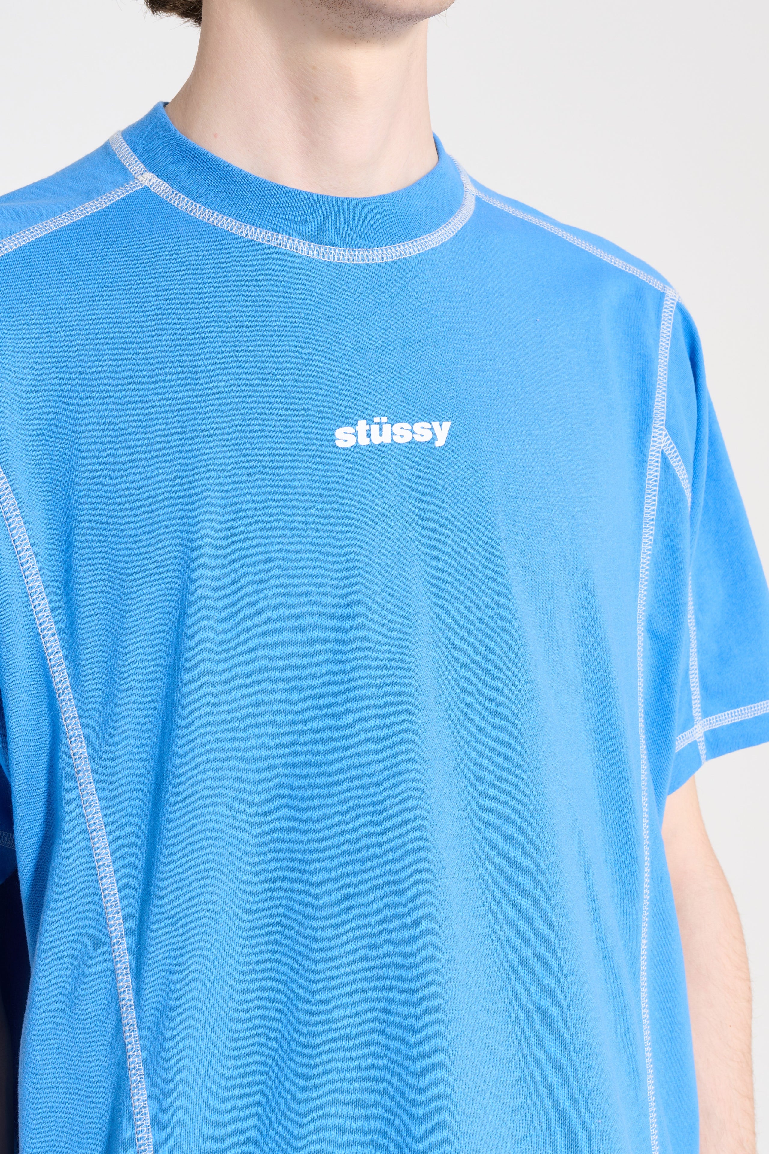 Stüssy Wave Short Sleeve Crew Blue