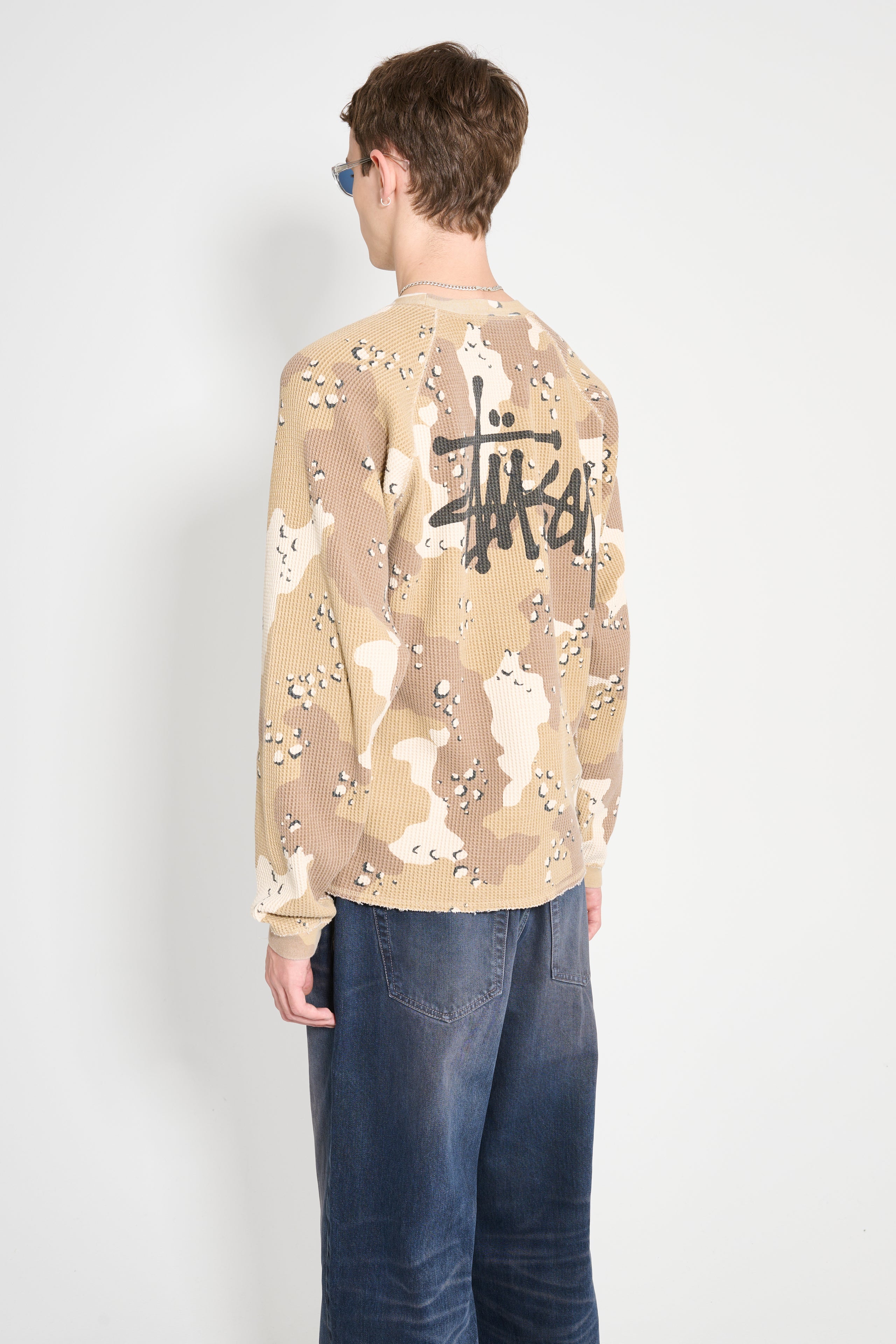 Stüssy Raglan Thermal Basic Stock T-shirt Desert Camo