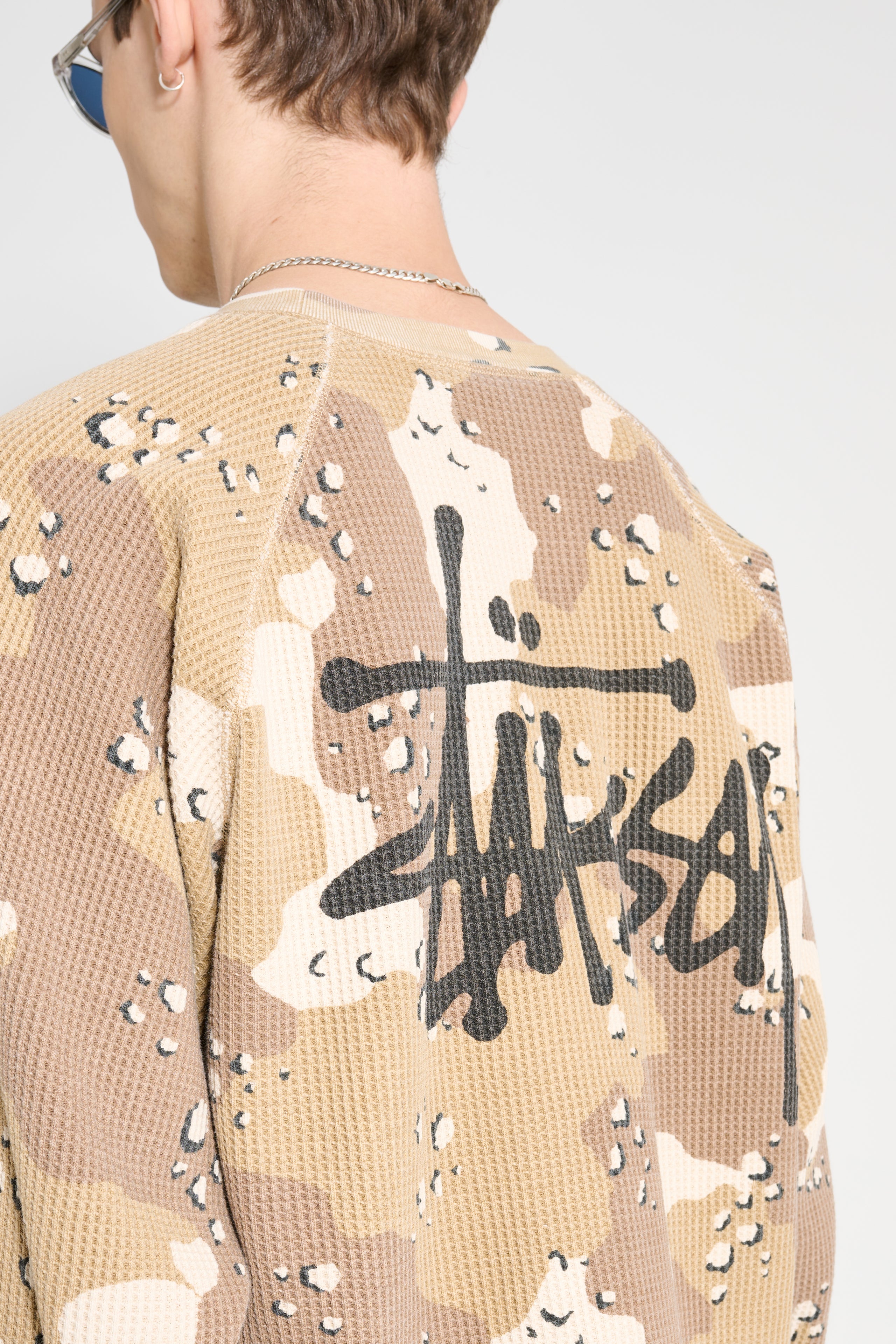 Stüssy Raglan Thermal Basic Stock T-shirt Desert Camo