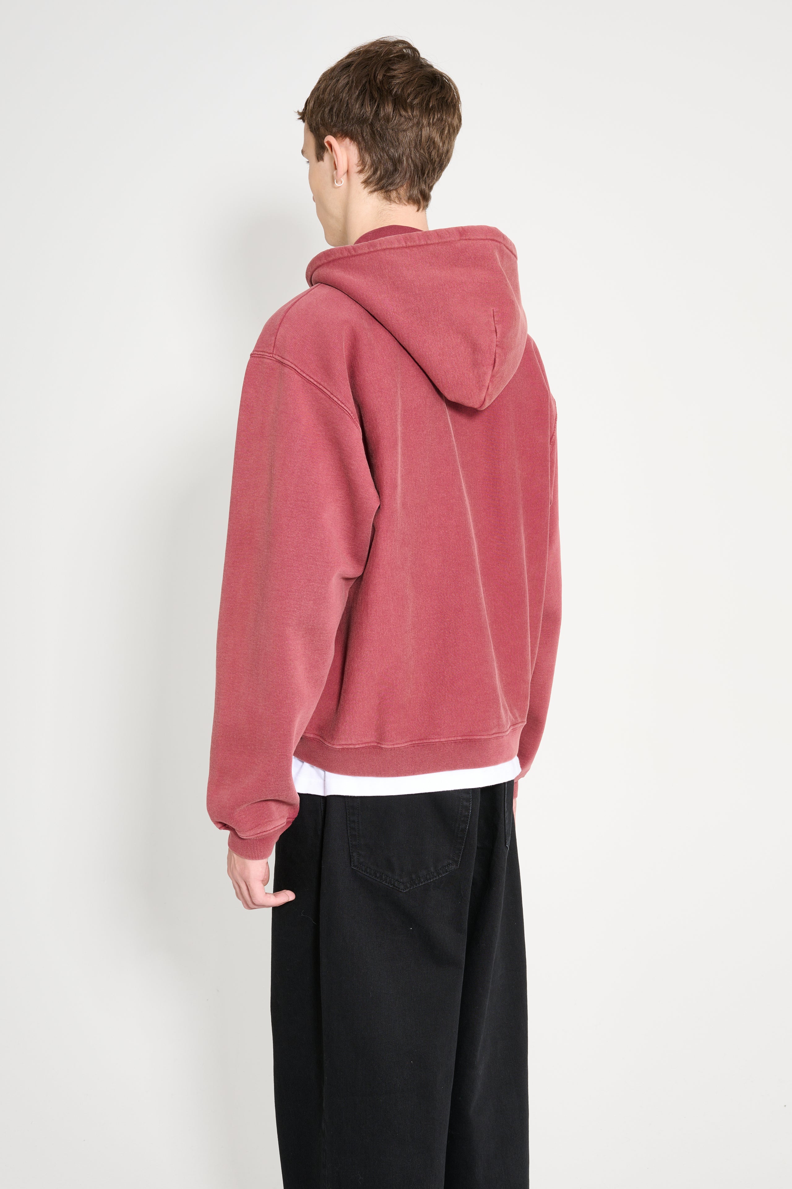 Stüssy Faded Graphic Zip Hood Burgundy