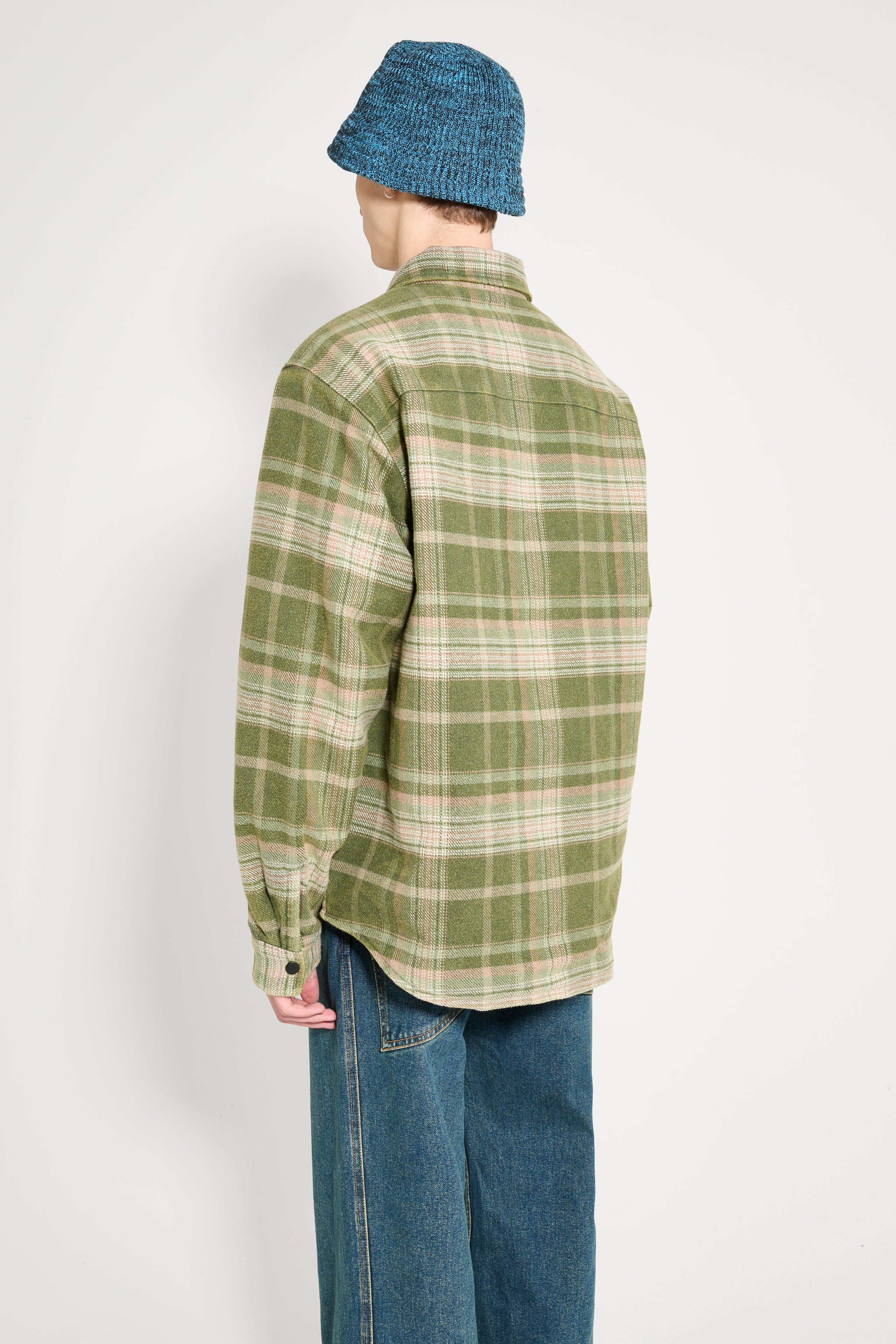 Stüssy Heavy Washed Plaid Shirt Green