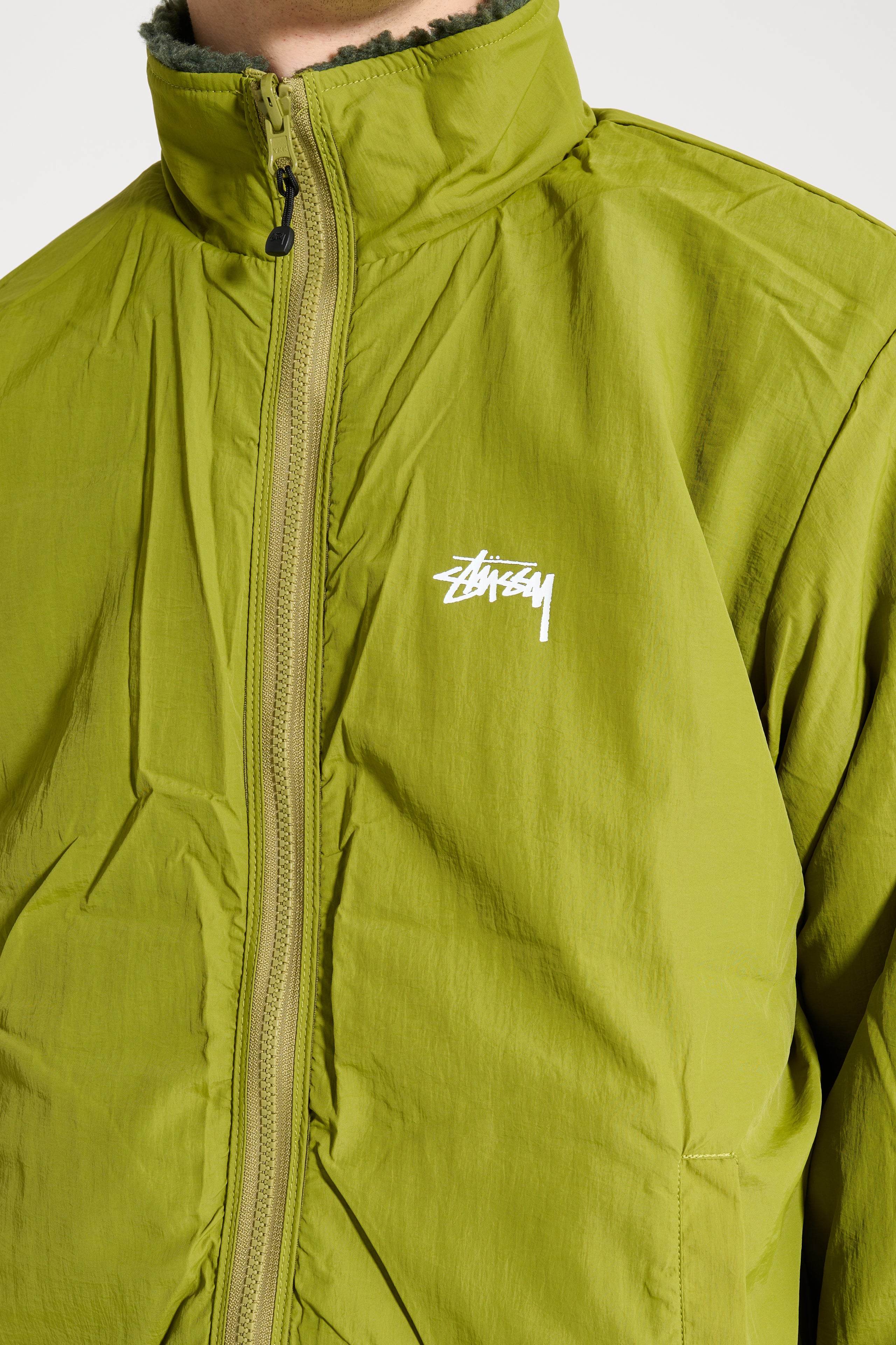 Stüssy Sherpa Reversible Jacket Green