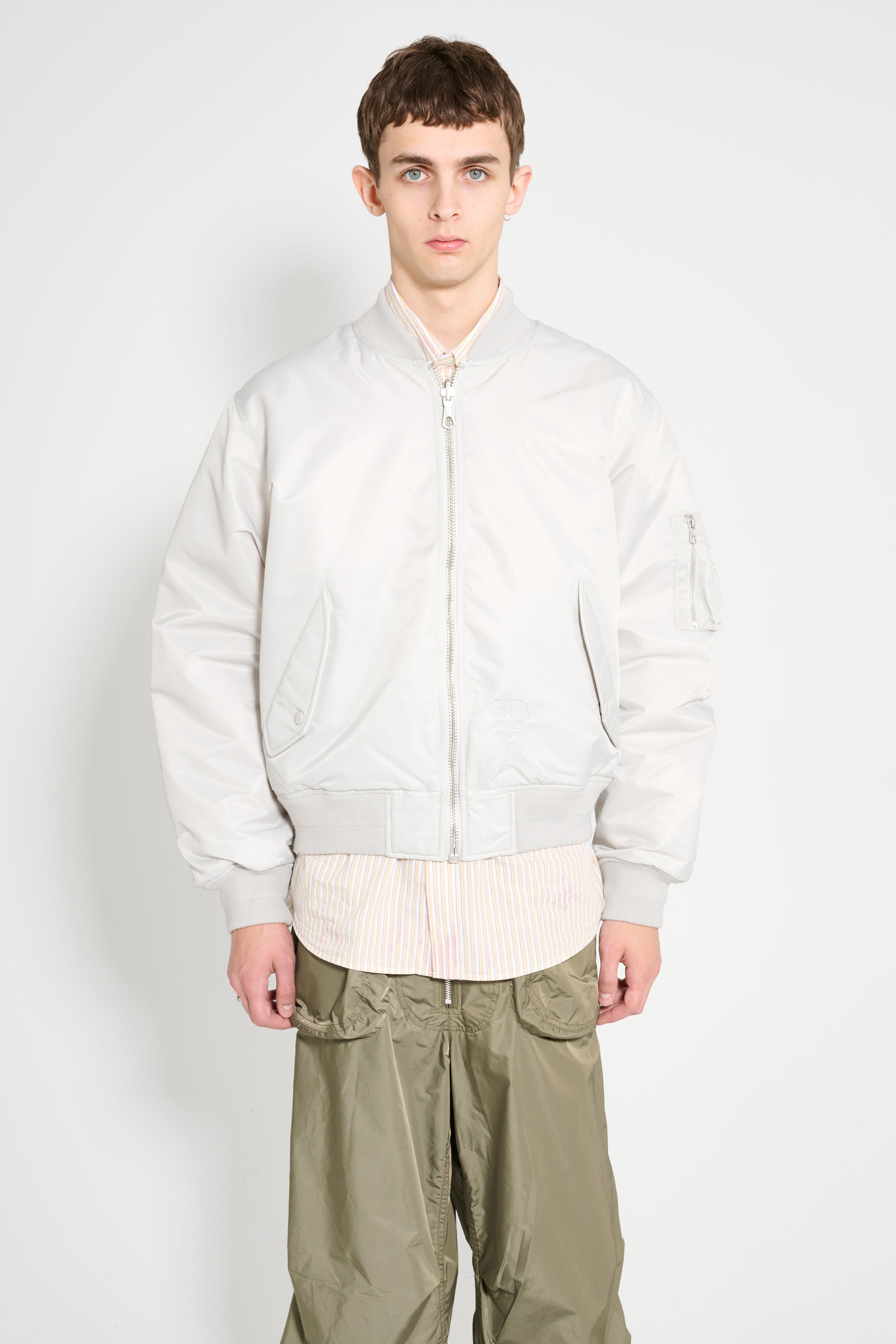 Stüssy Built Bomber Jacket Grey