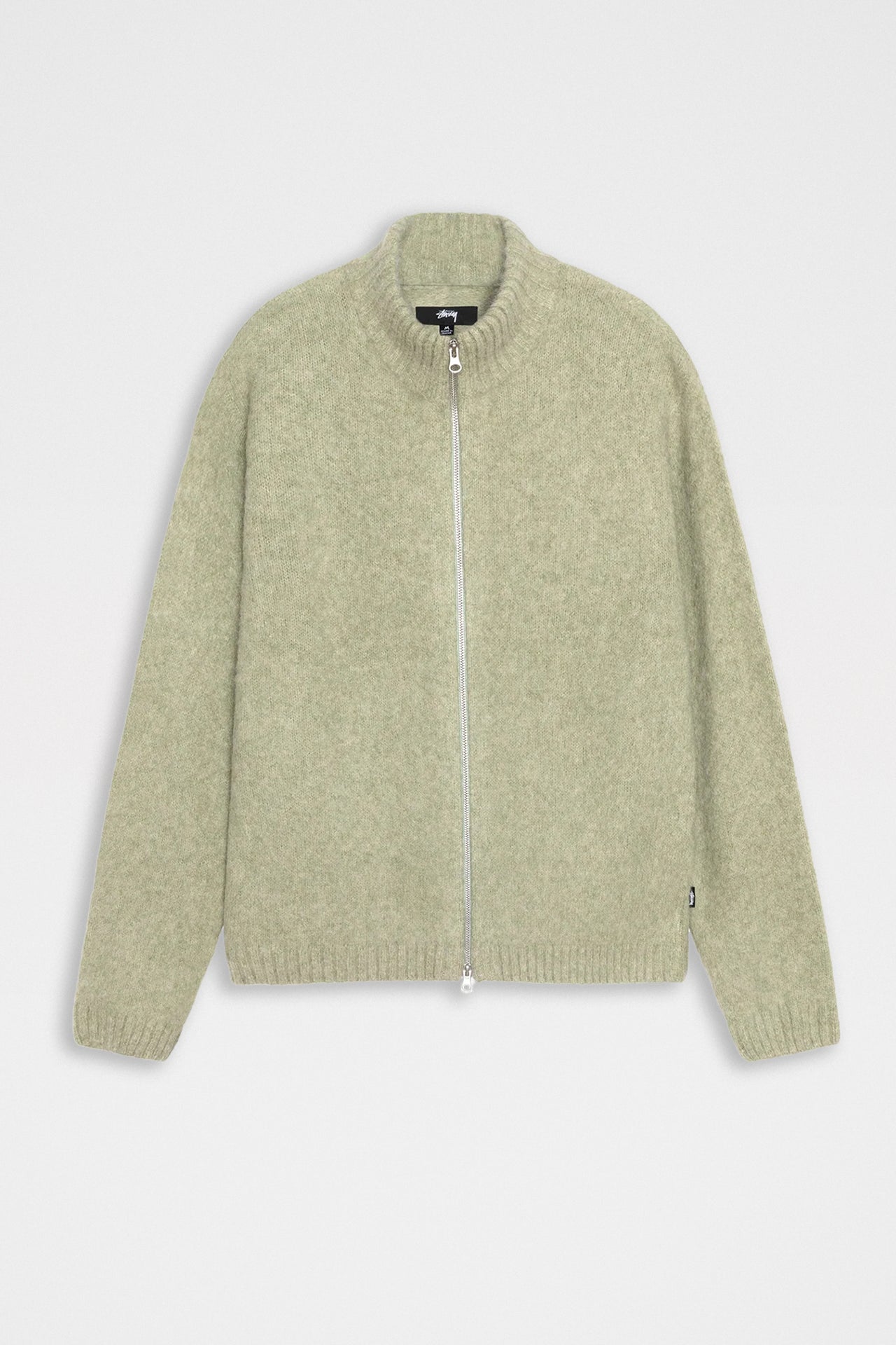 Stüssy Brushed Full Zip Sweater Sage