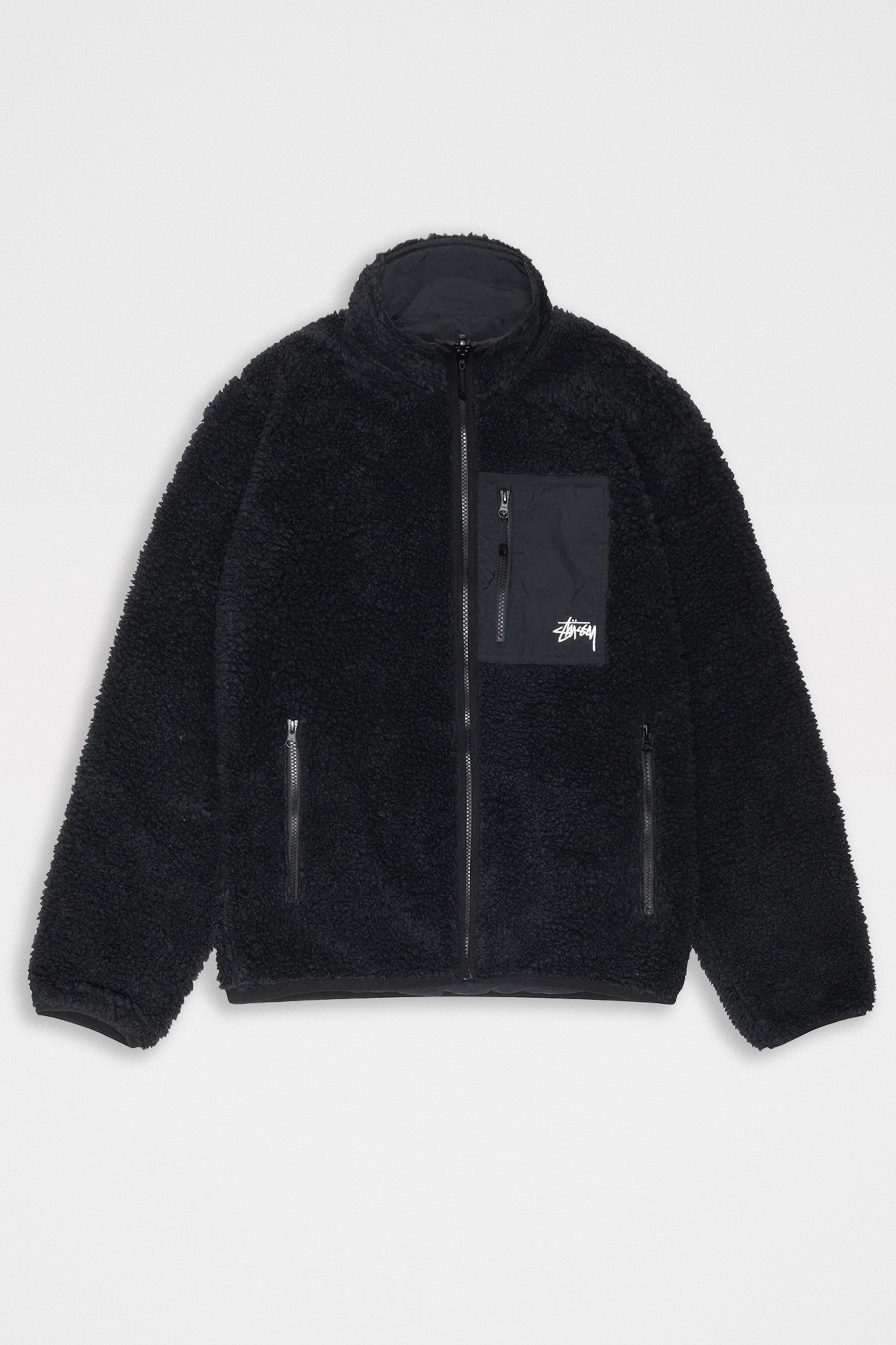 Stüssy Sherpa Reversible Jacket Black