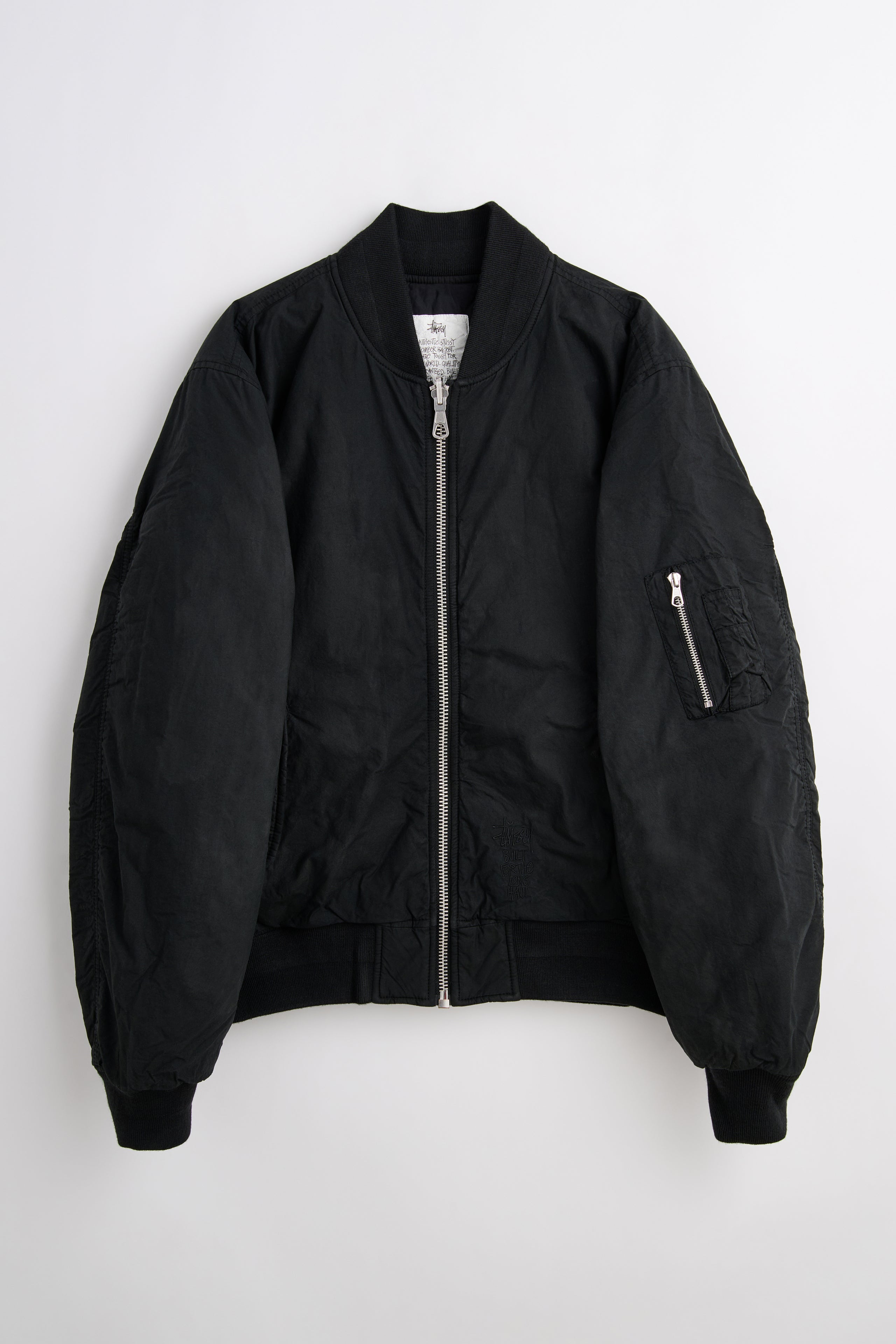 Stüssy Quilted Bomber Waxed Black