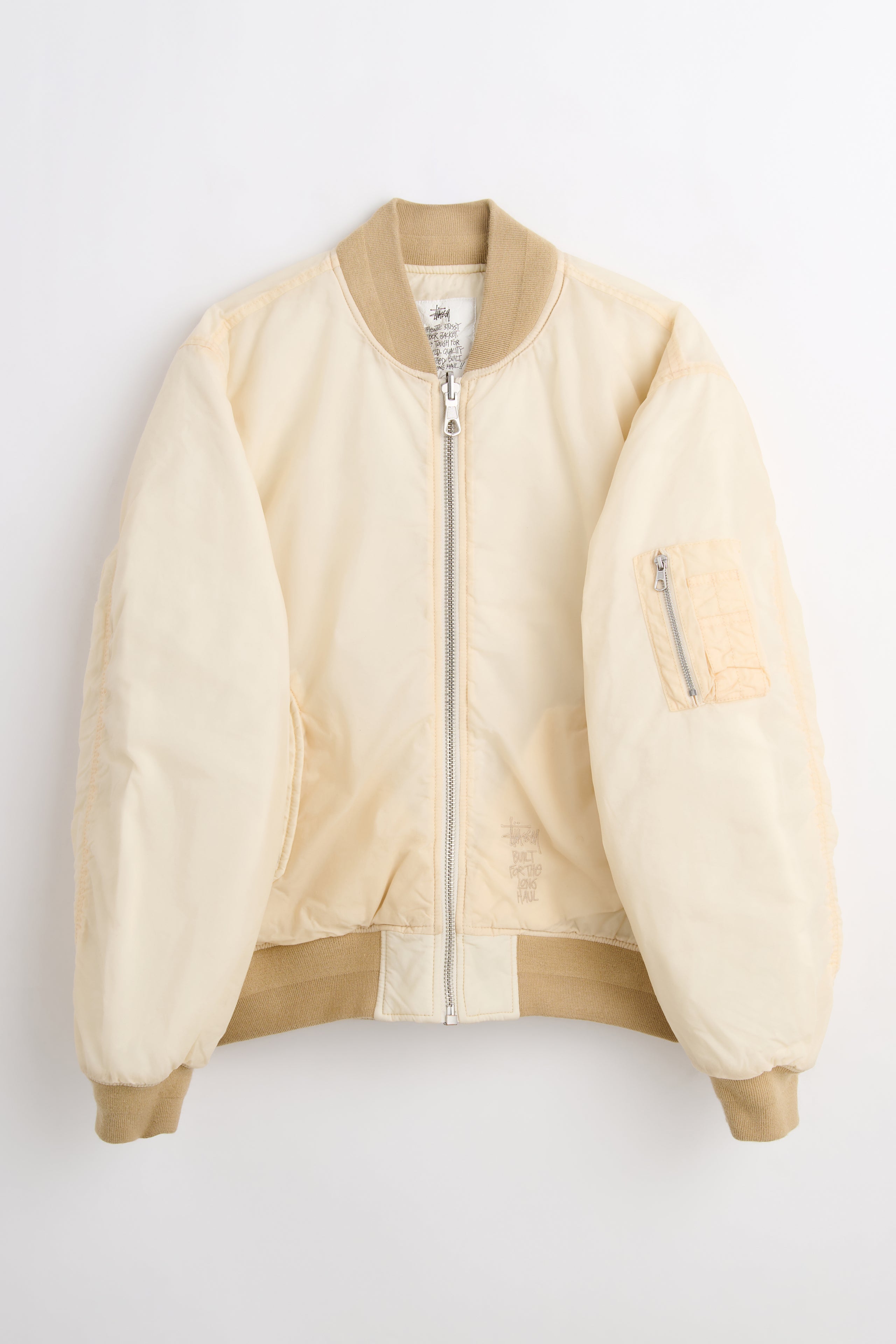 Stüssy Quilted Bomber Waxed Cream