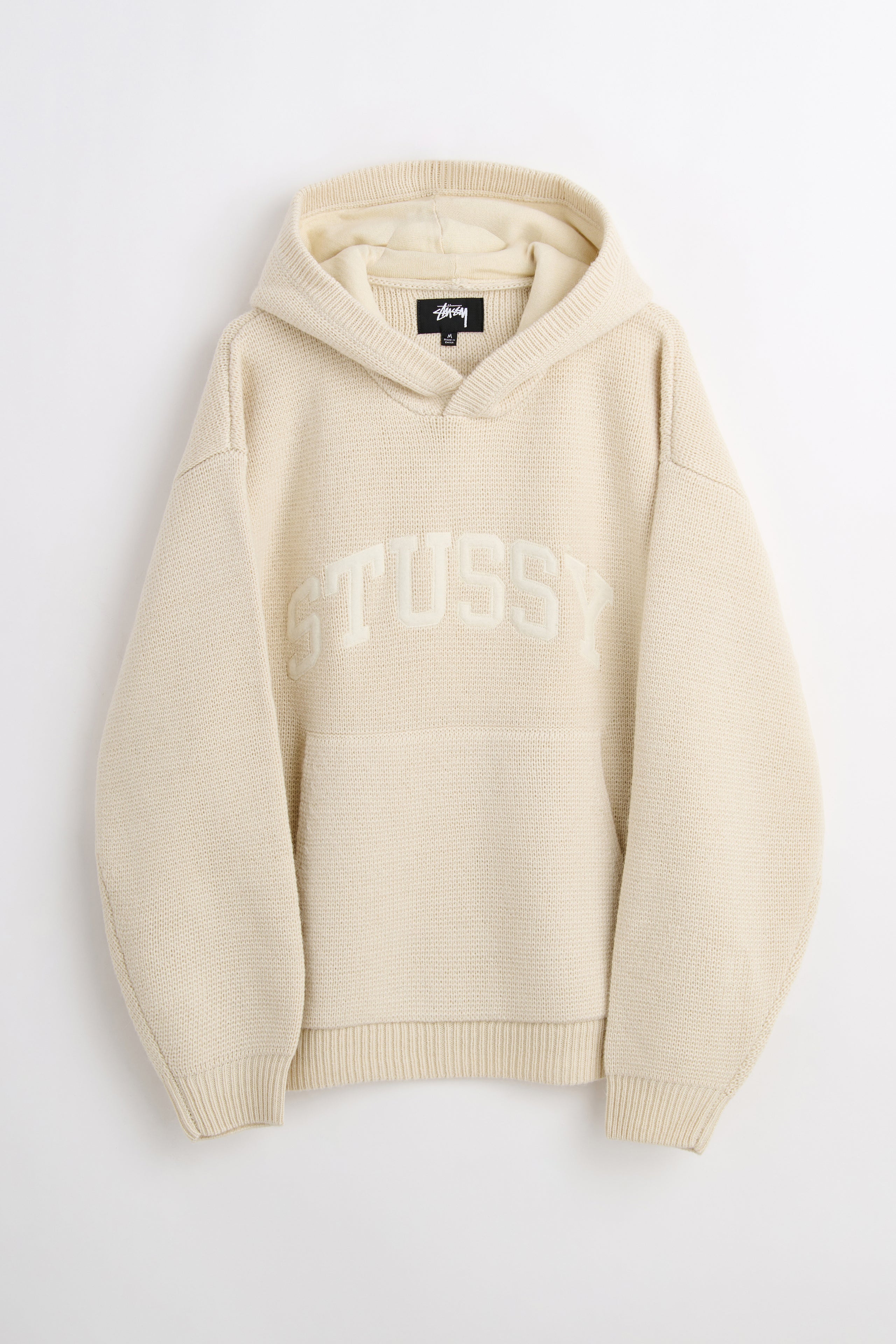 Stüssy Felt Patch Knit Hood Natural