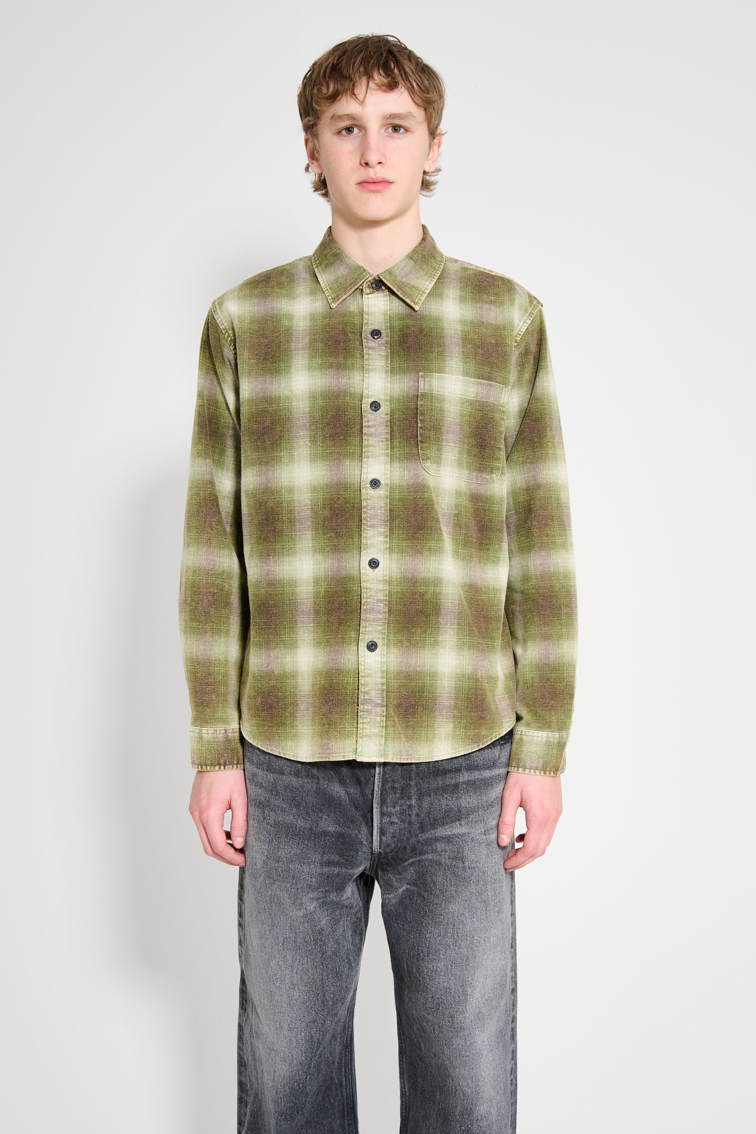 Stüssy Rocco Plaid Shirt Green