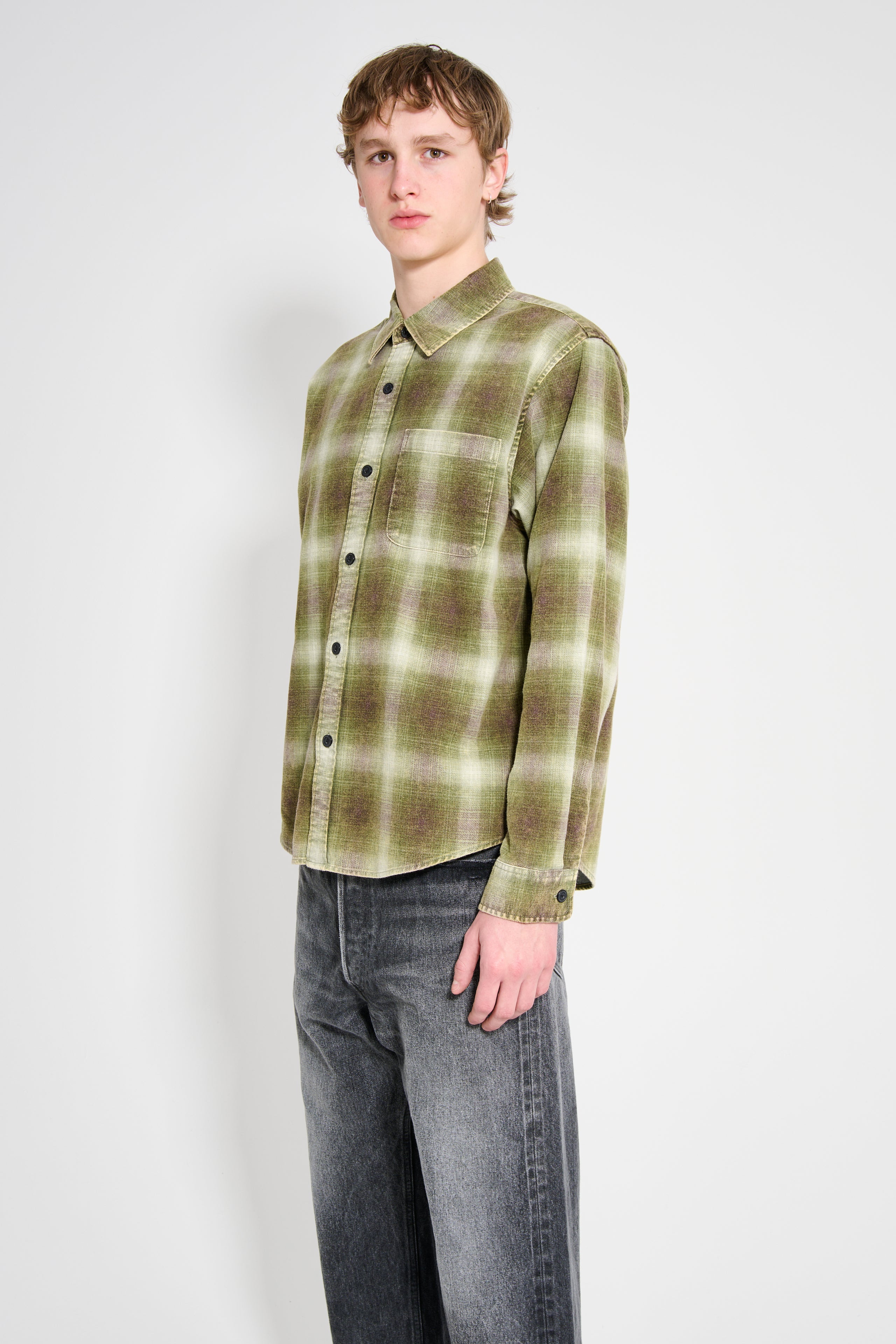 Stüssy Rocco Plaid Shirt Green