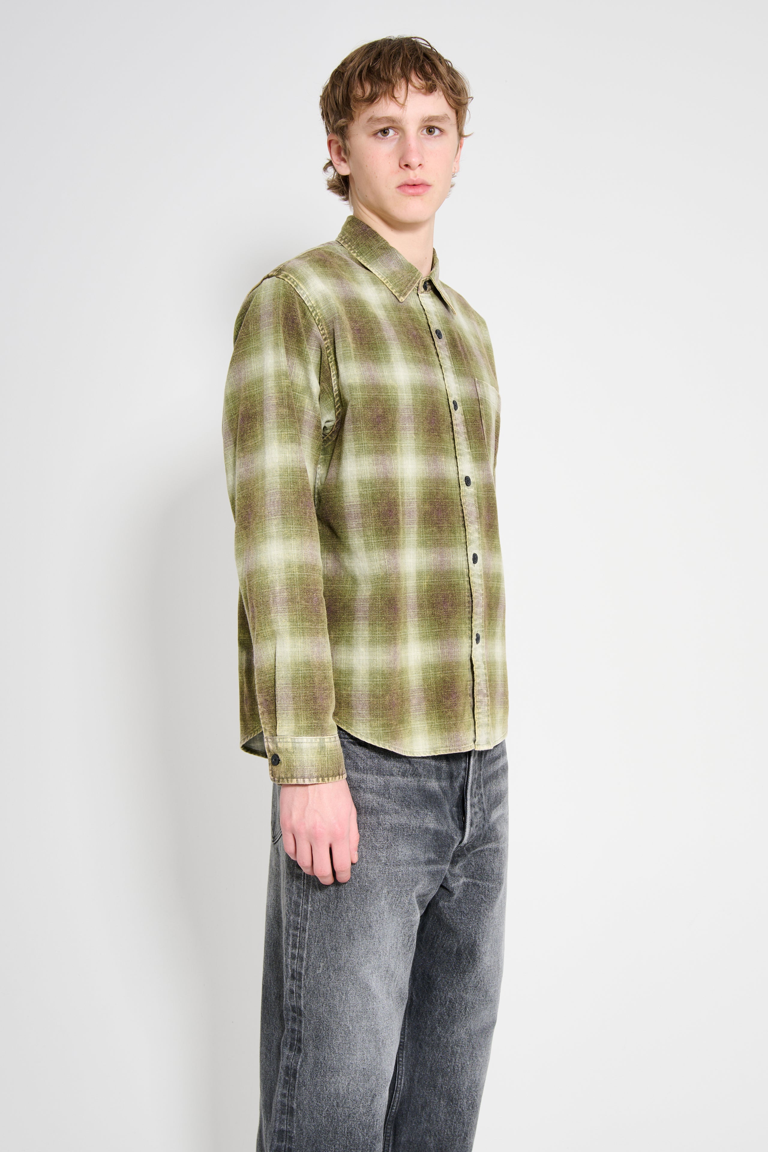 Stüssy Rocco Plaid Shirt Green