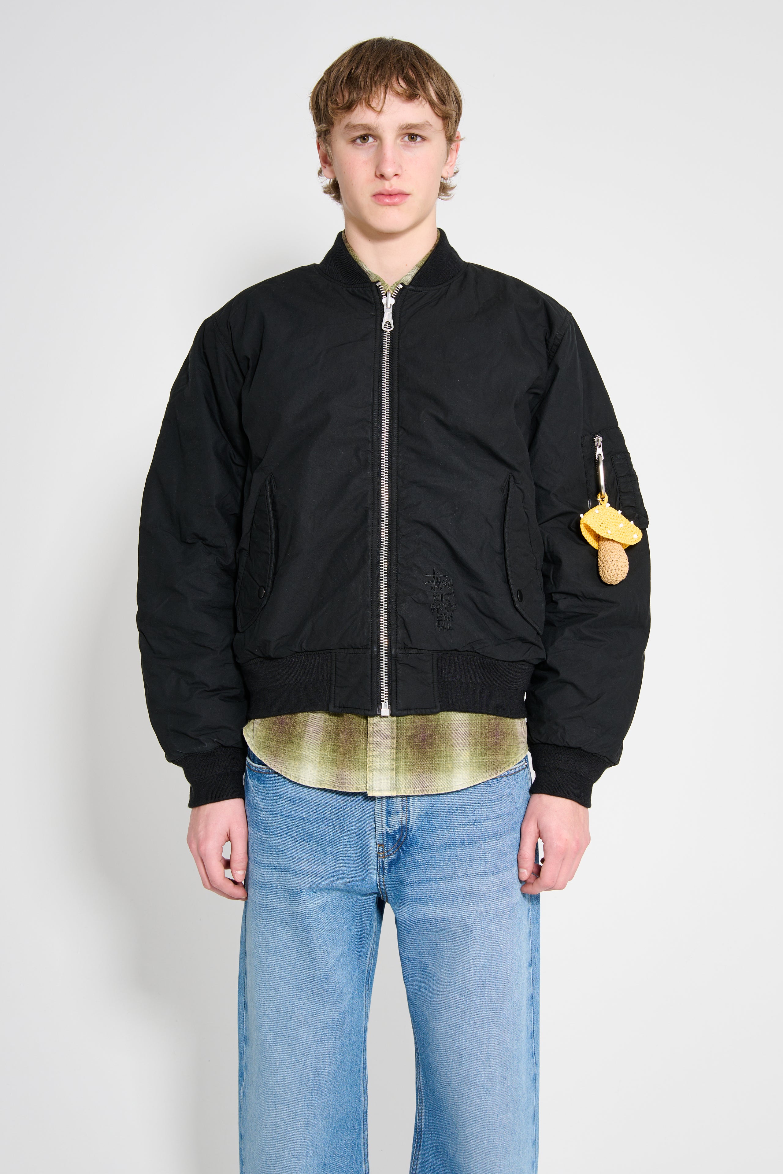 Stüssy Quilted Bomber Waxed Black