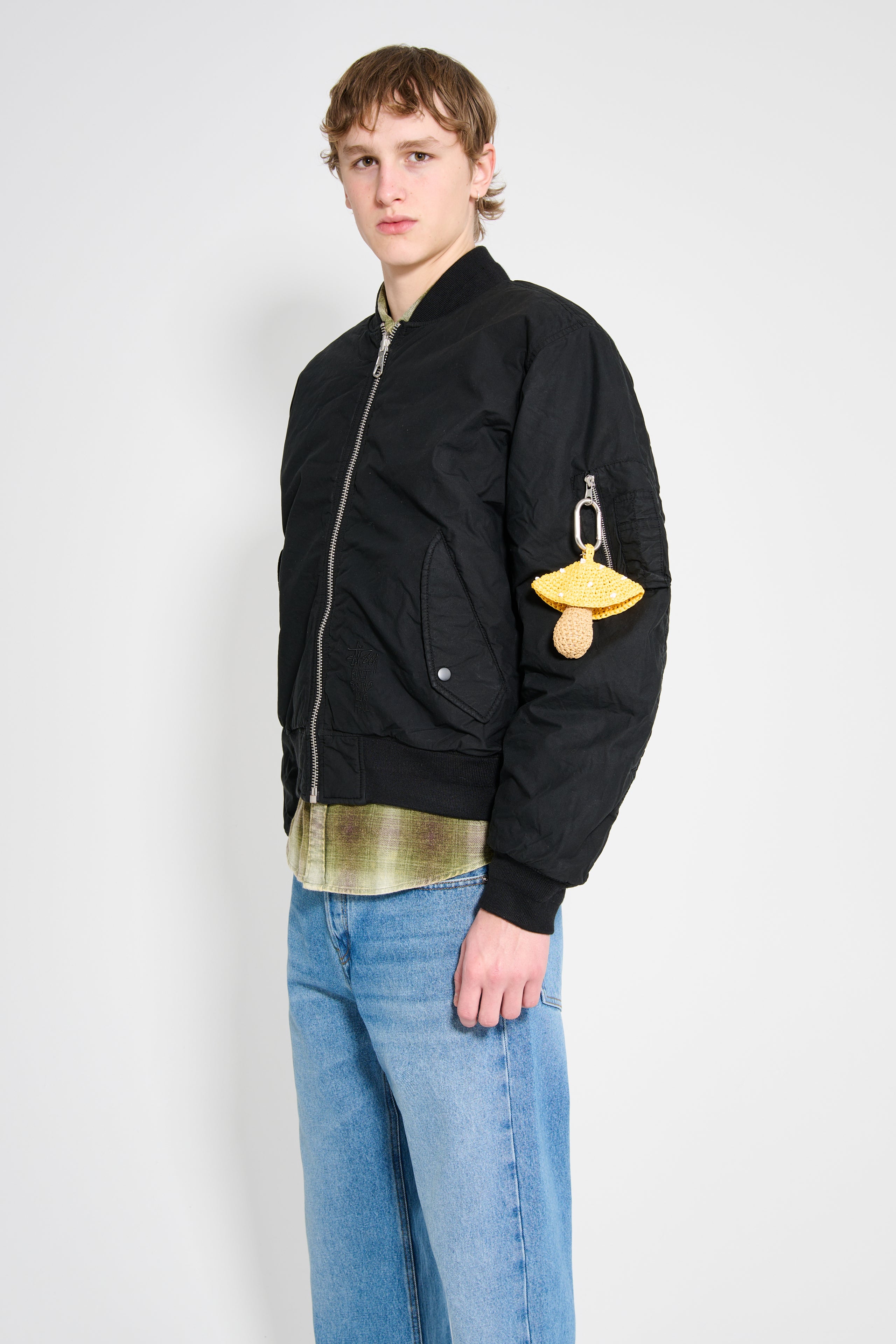 Stüssy Quilted Bomber Waxed Black