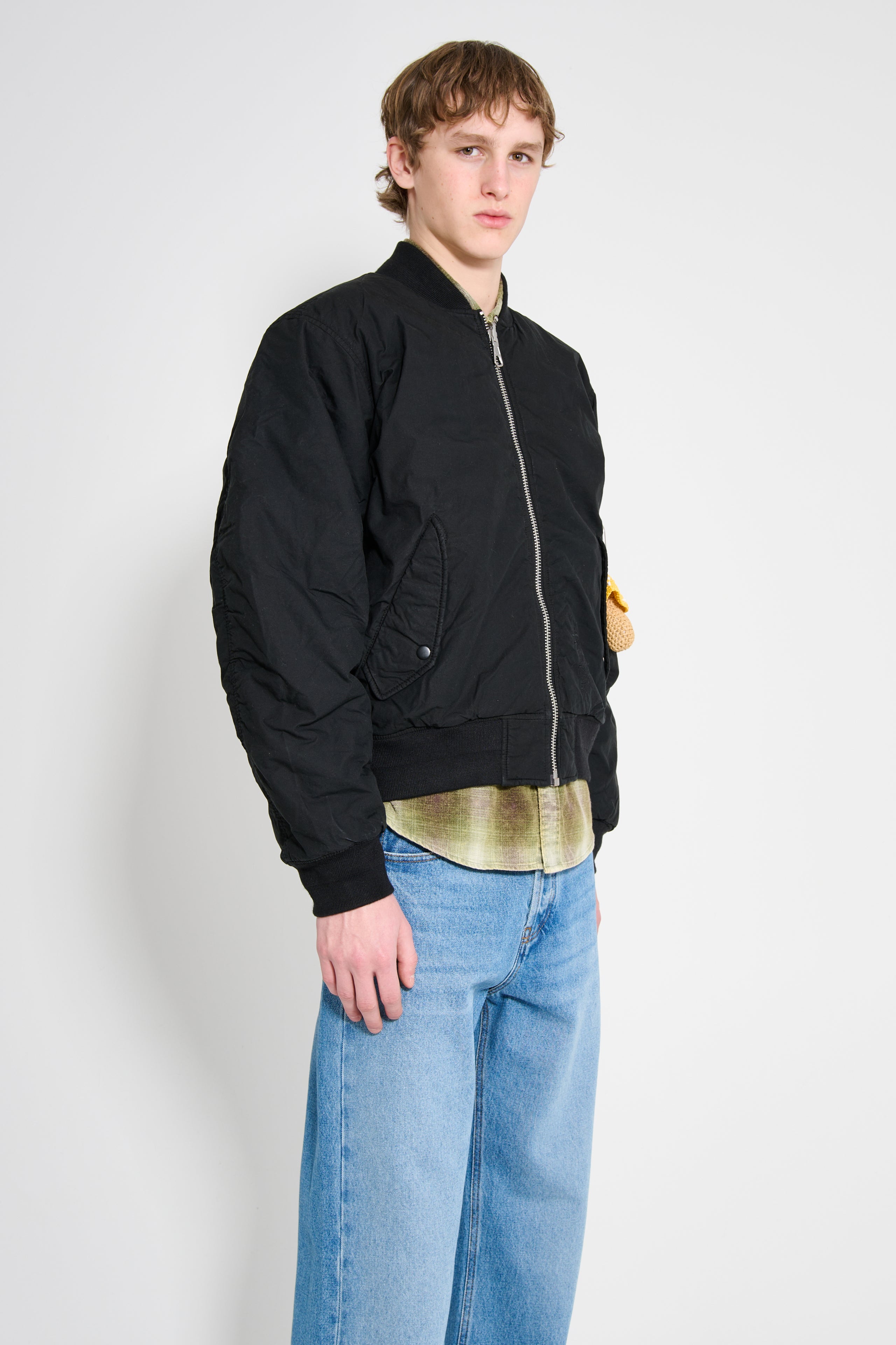 Stüssy Quilted Bomber Waxed Black