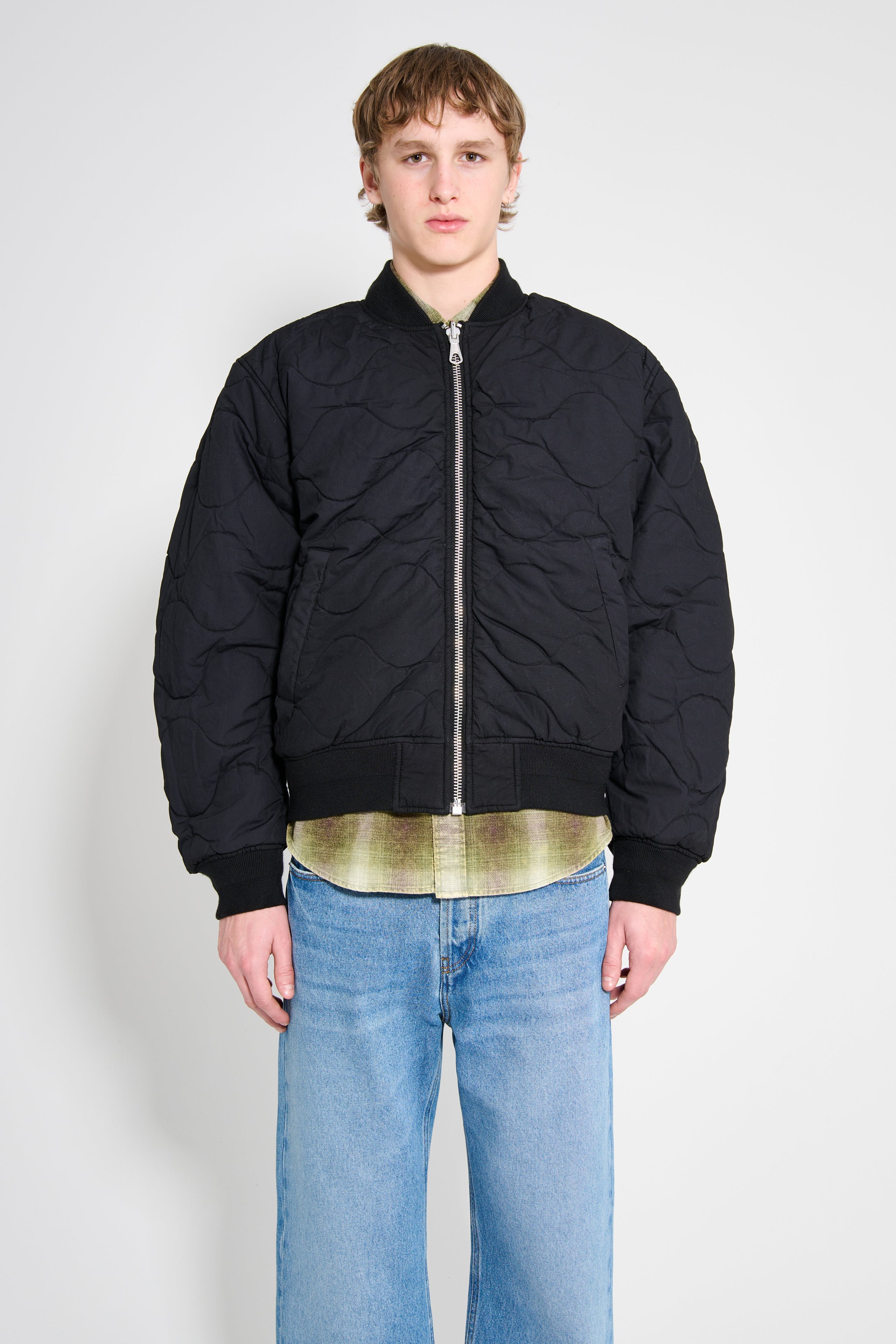 Stüssy Quilted Bomber Waxed Black