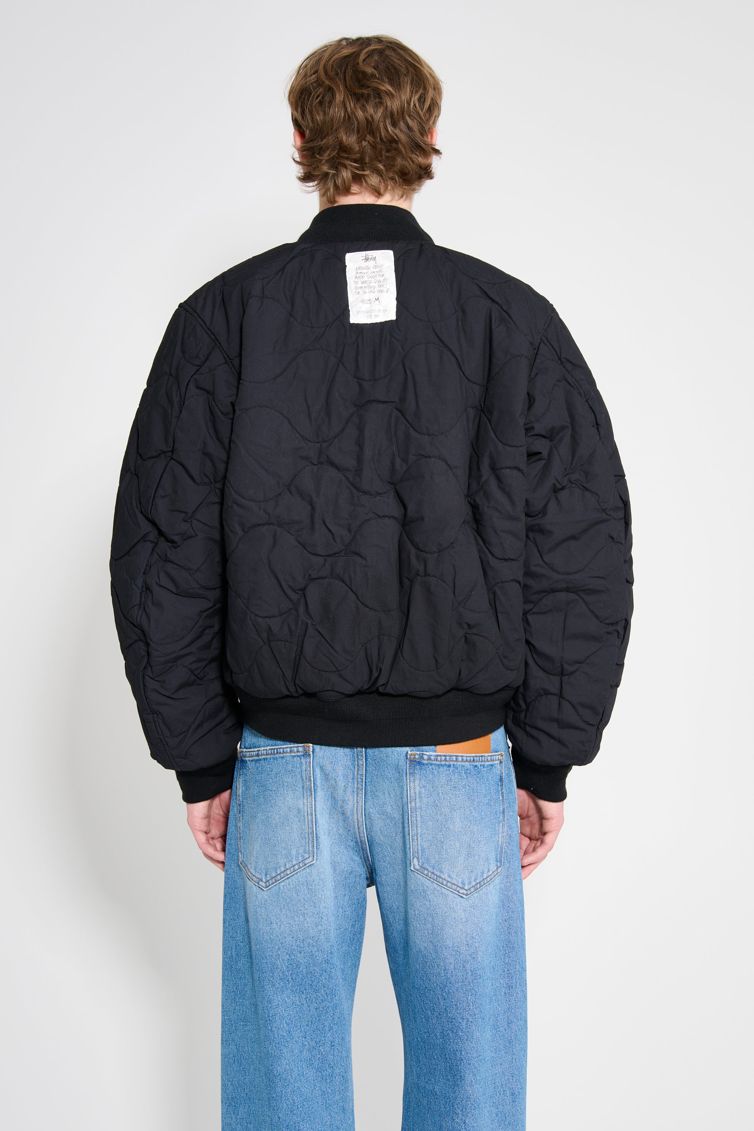 Stüssy Quilted Bomber Waxed Black