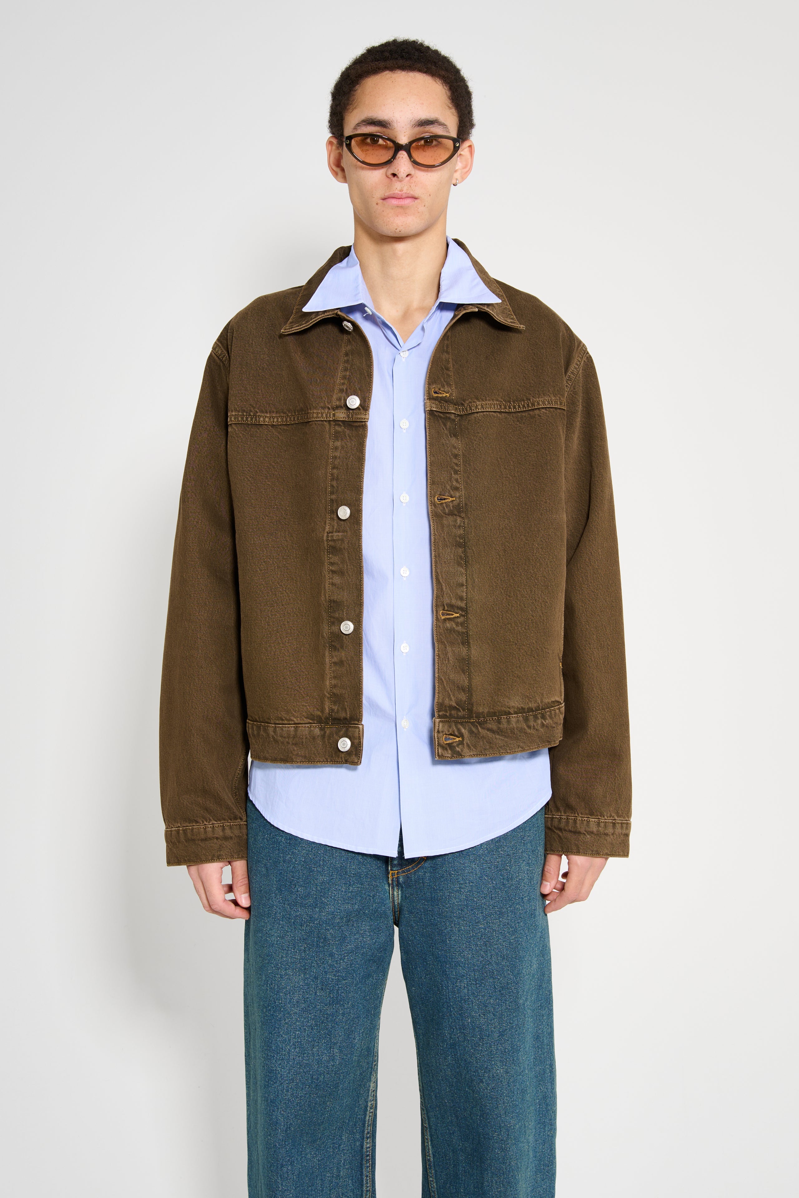 Stüssy Trucker Denim Jacket Mushroom