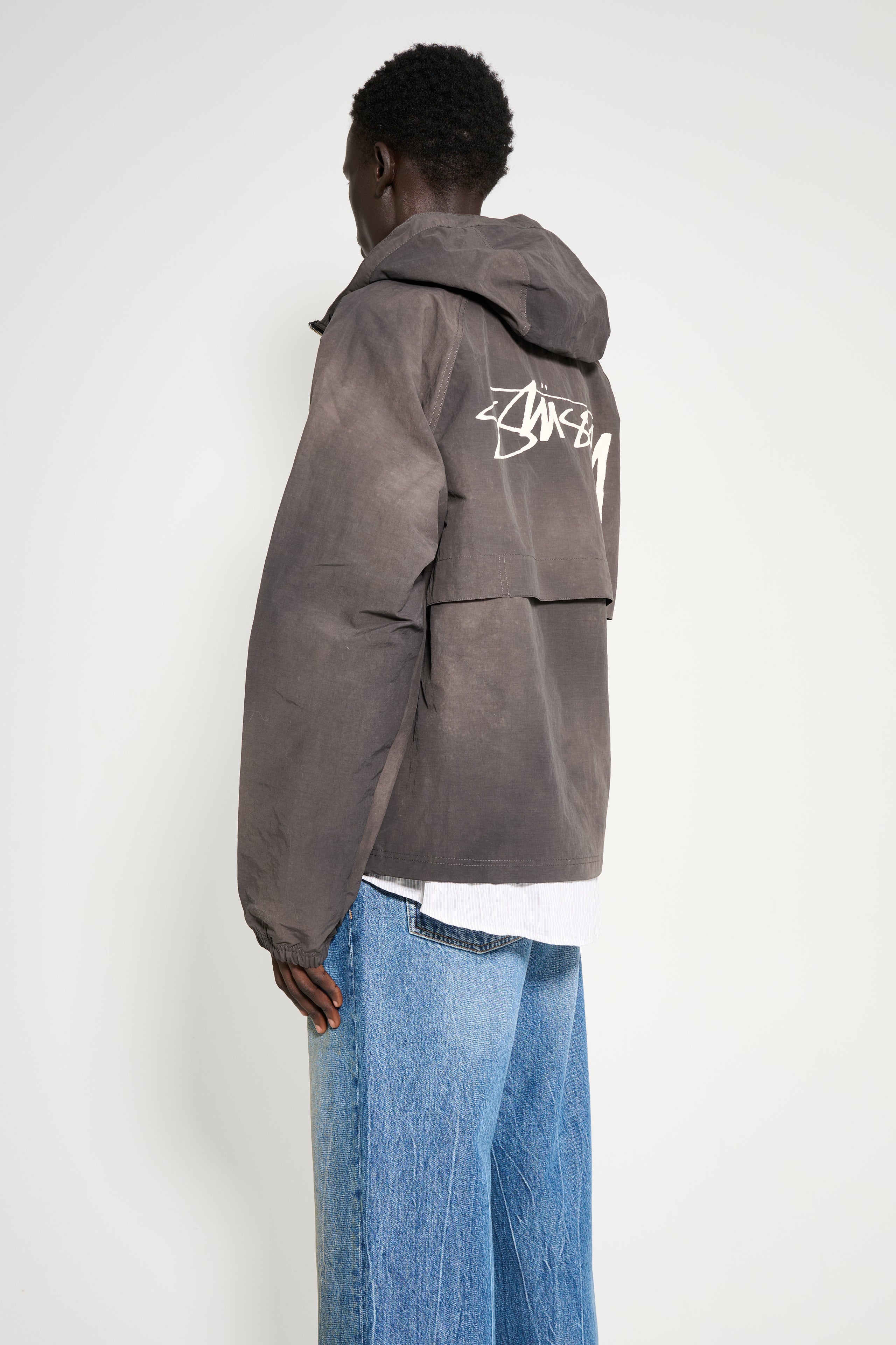 Stüssy Beach Shell Wave Dye Jacket Black