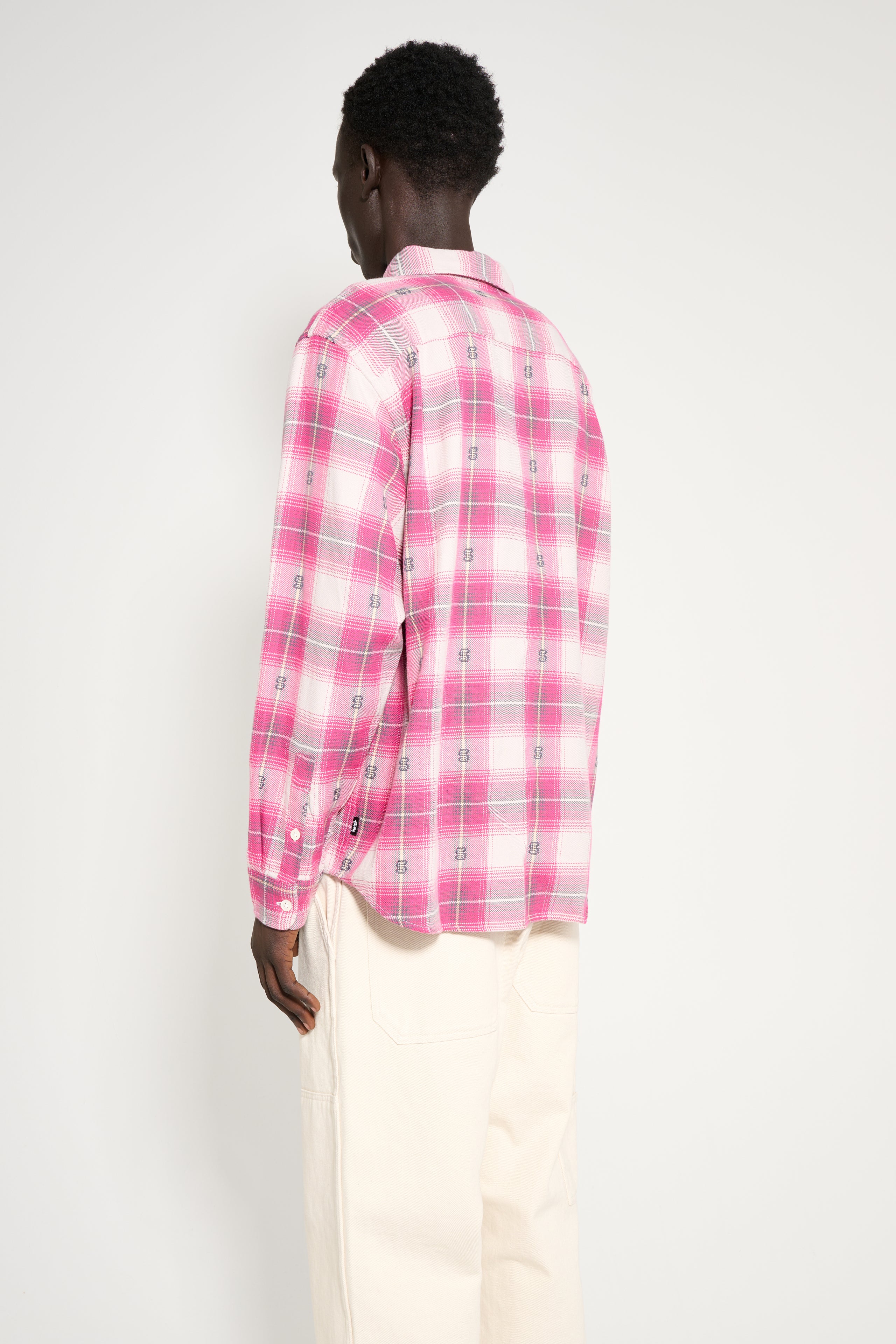 Stüssy Motif Plaid Shirt Pink