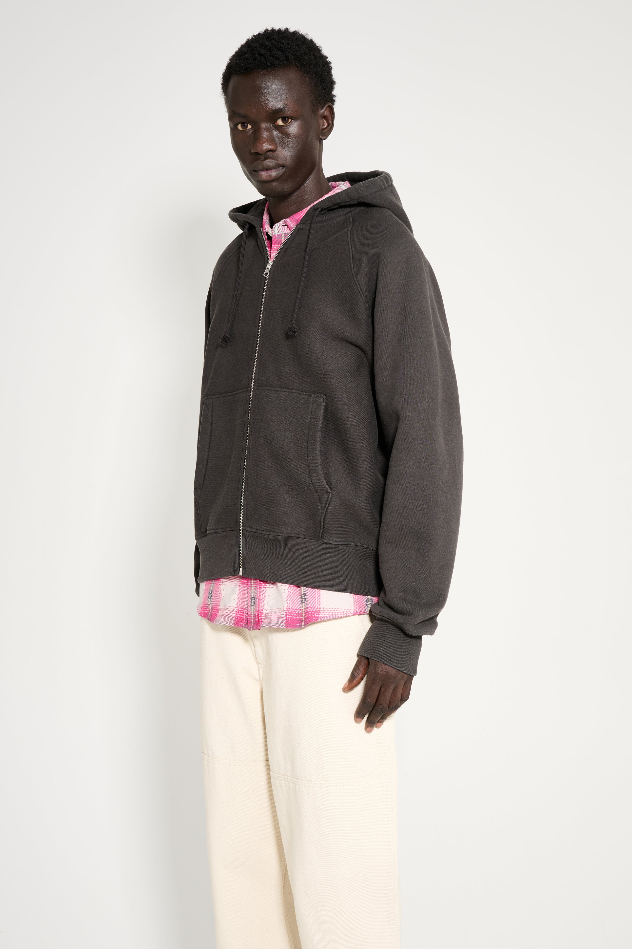 Stüssy Relaxed Zip Hoodie Washed Black