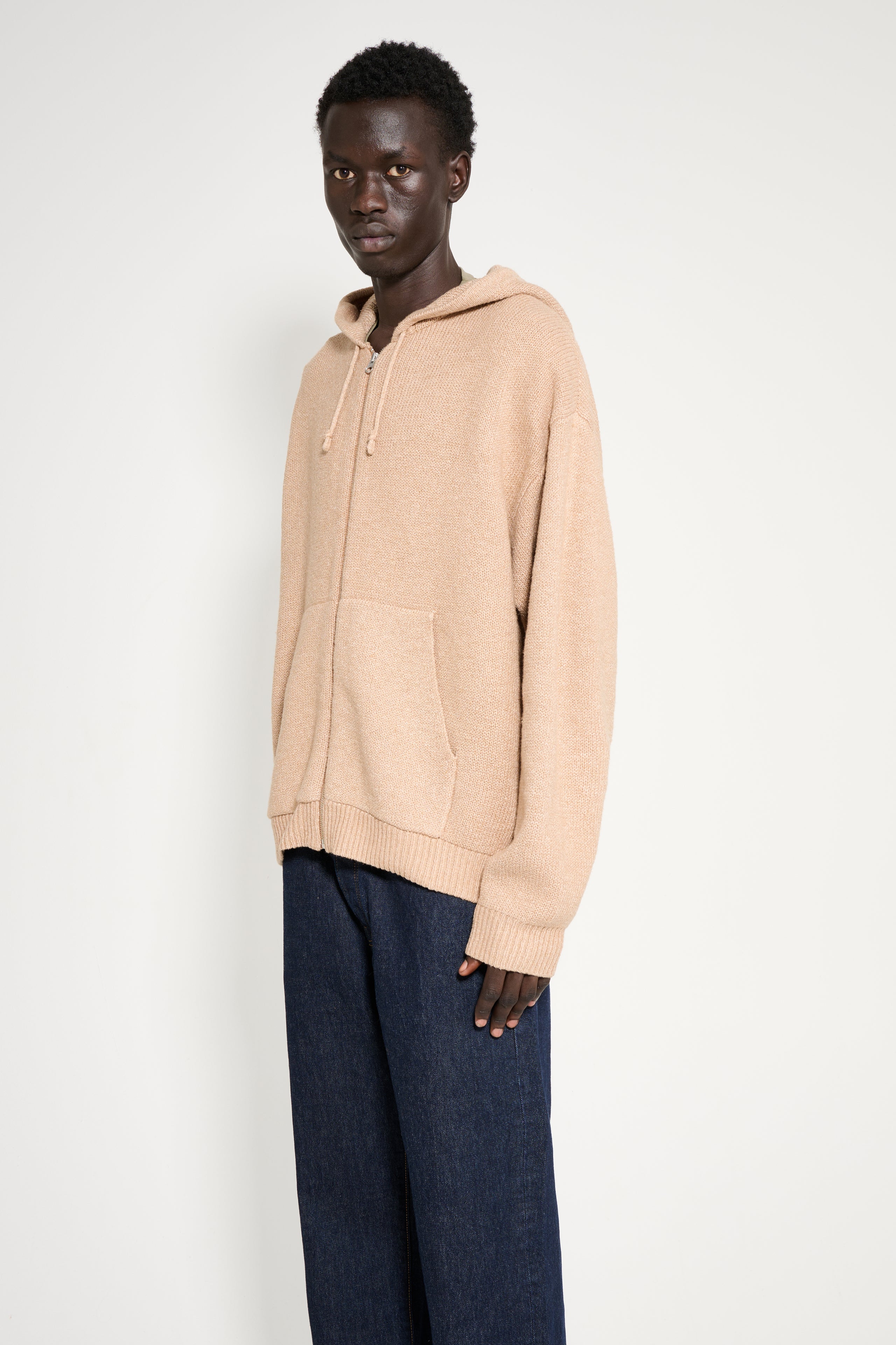 Stüssy Zip Up Hooded Sweater Camel