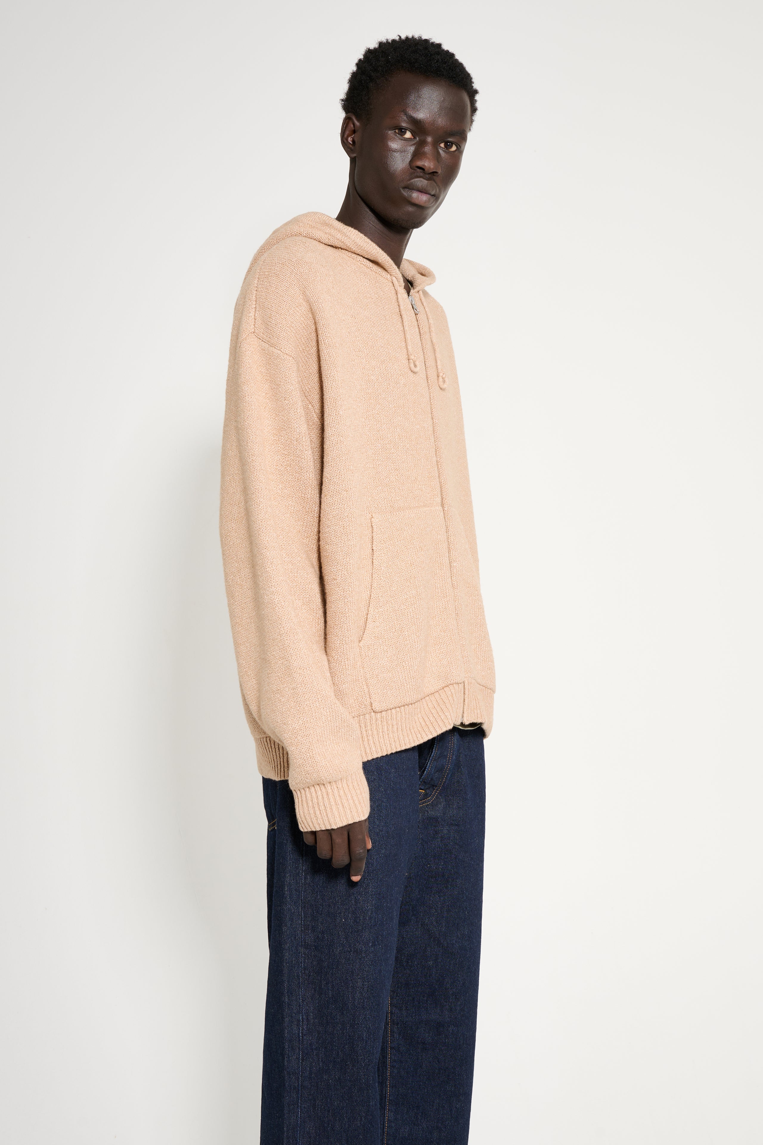 Stüssy Zip Up Hooded Sweater Camel