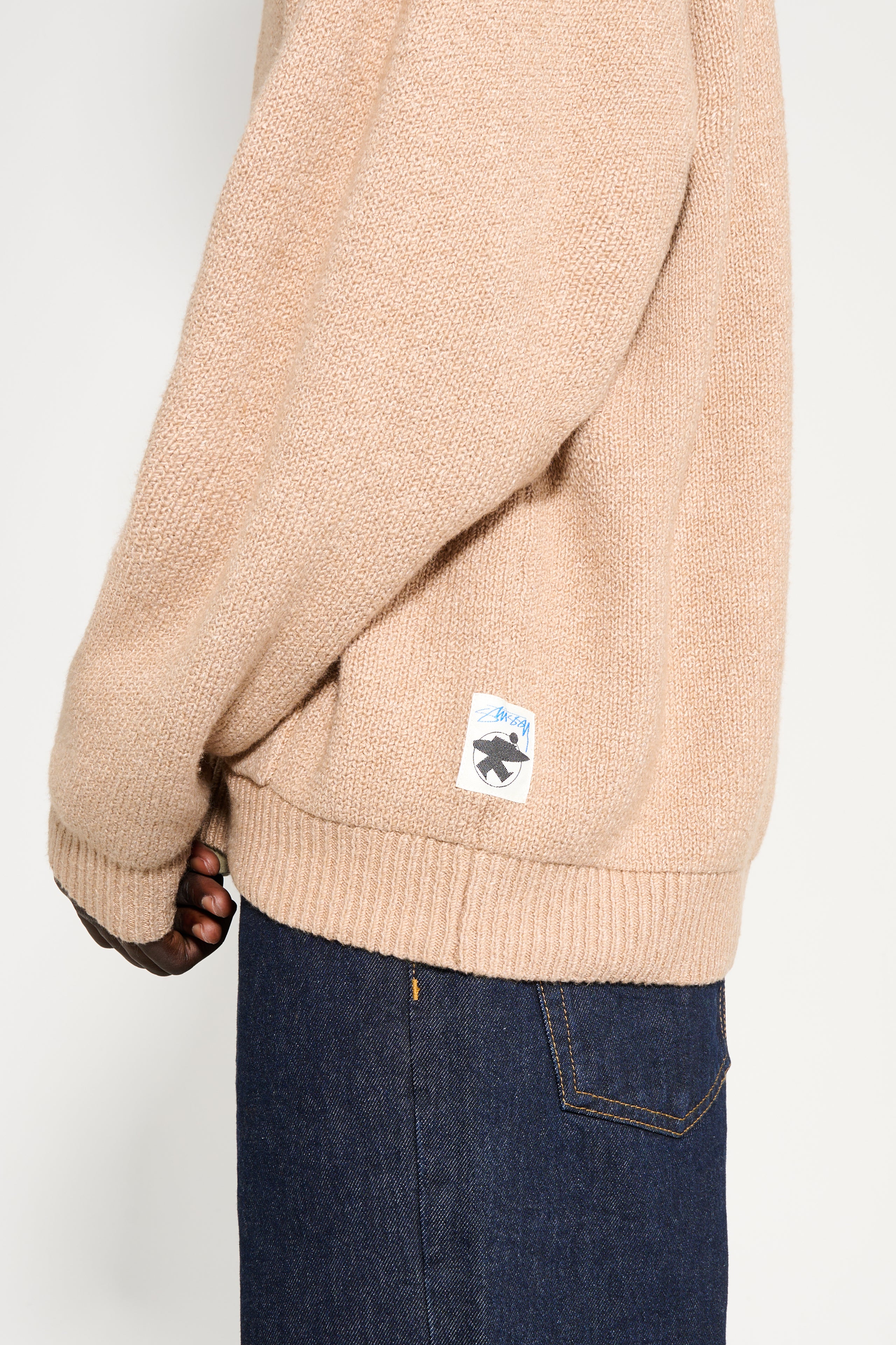 Stüssy Zip Up Hooded Sweater Camel