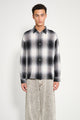 Stüssy Loose Weave Plaid Shirt Grey