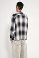 Stüssy Loose Weave Plaid Shirt Grey