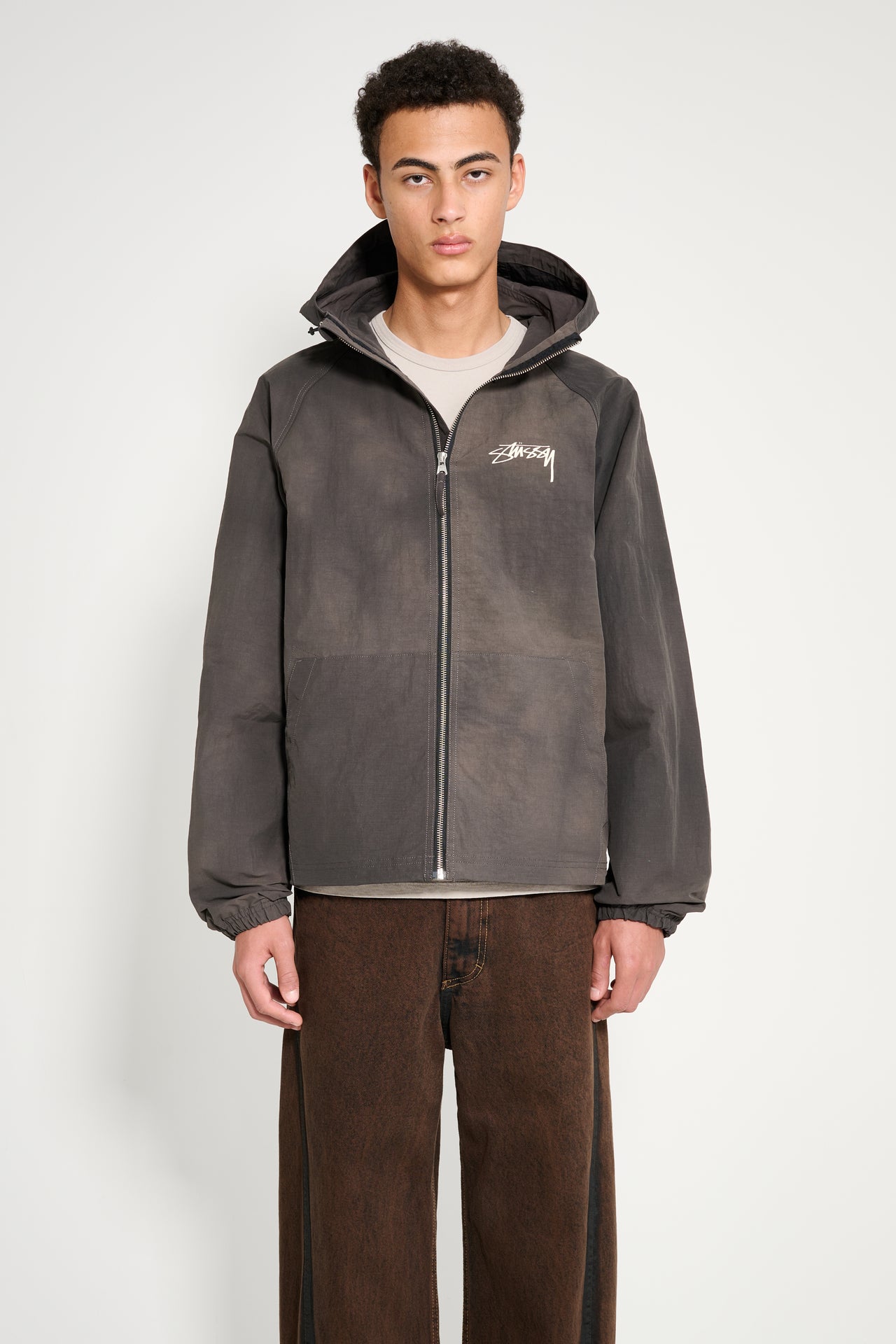 Stüssy Beach Shell Wave Dye Jacket Black