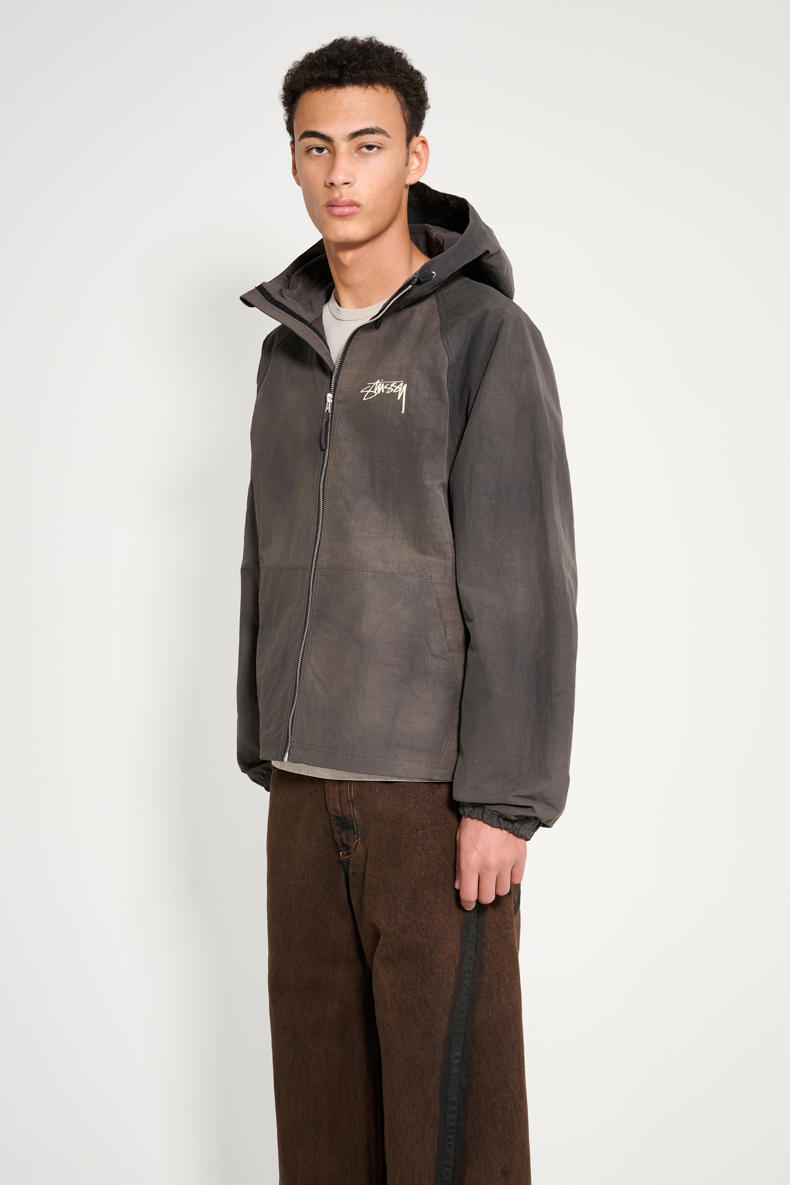 Stüssy Beach Shell Wave Dye Jacket Black